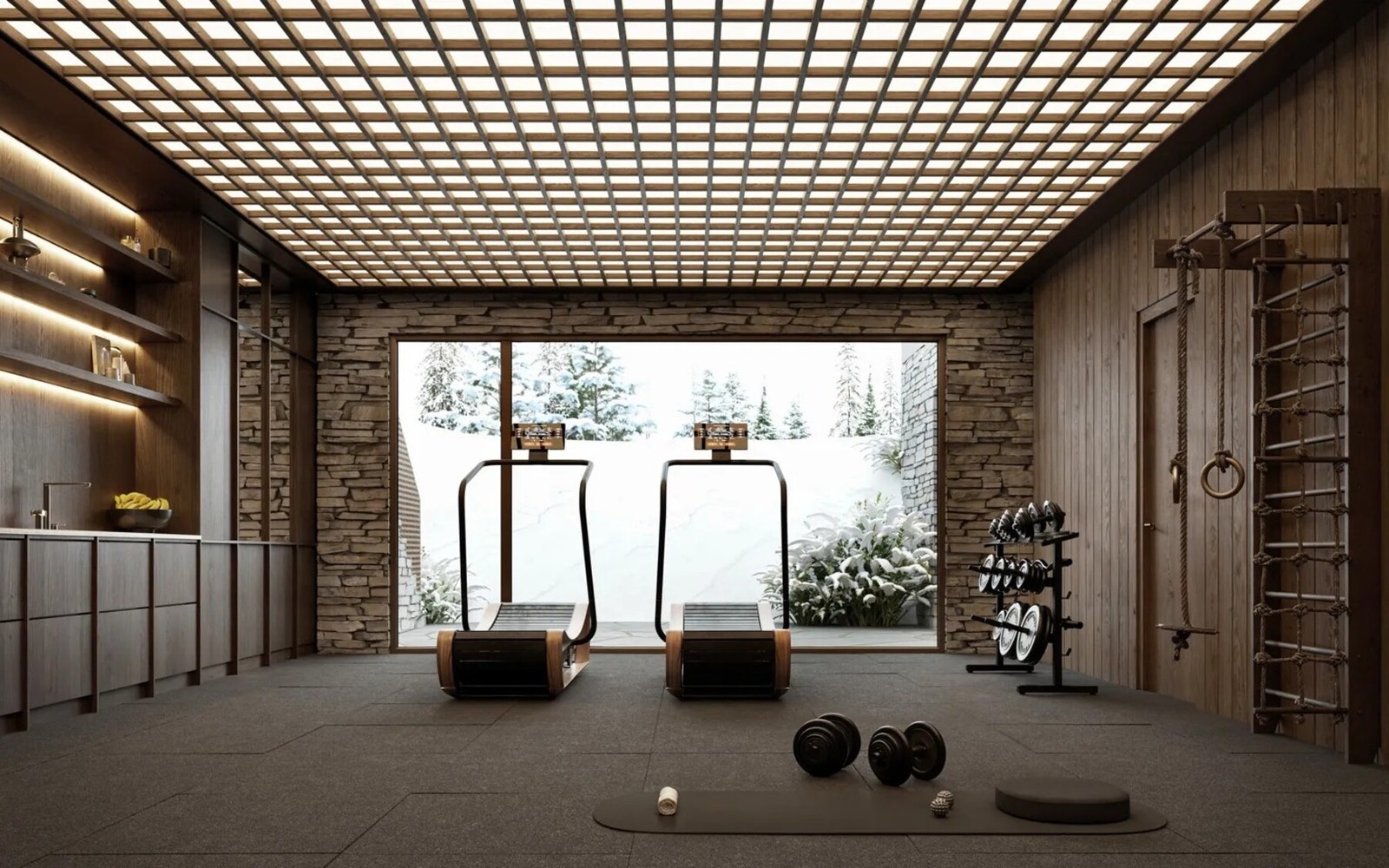 Stort treningsrom og generøse sosiale soner Galleribilde