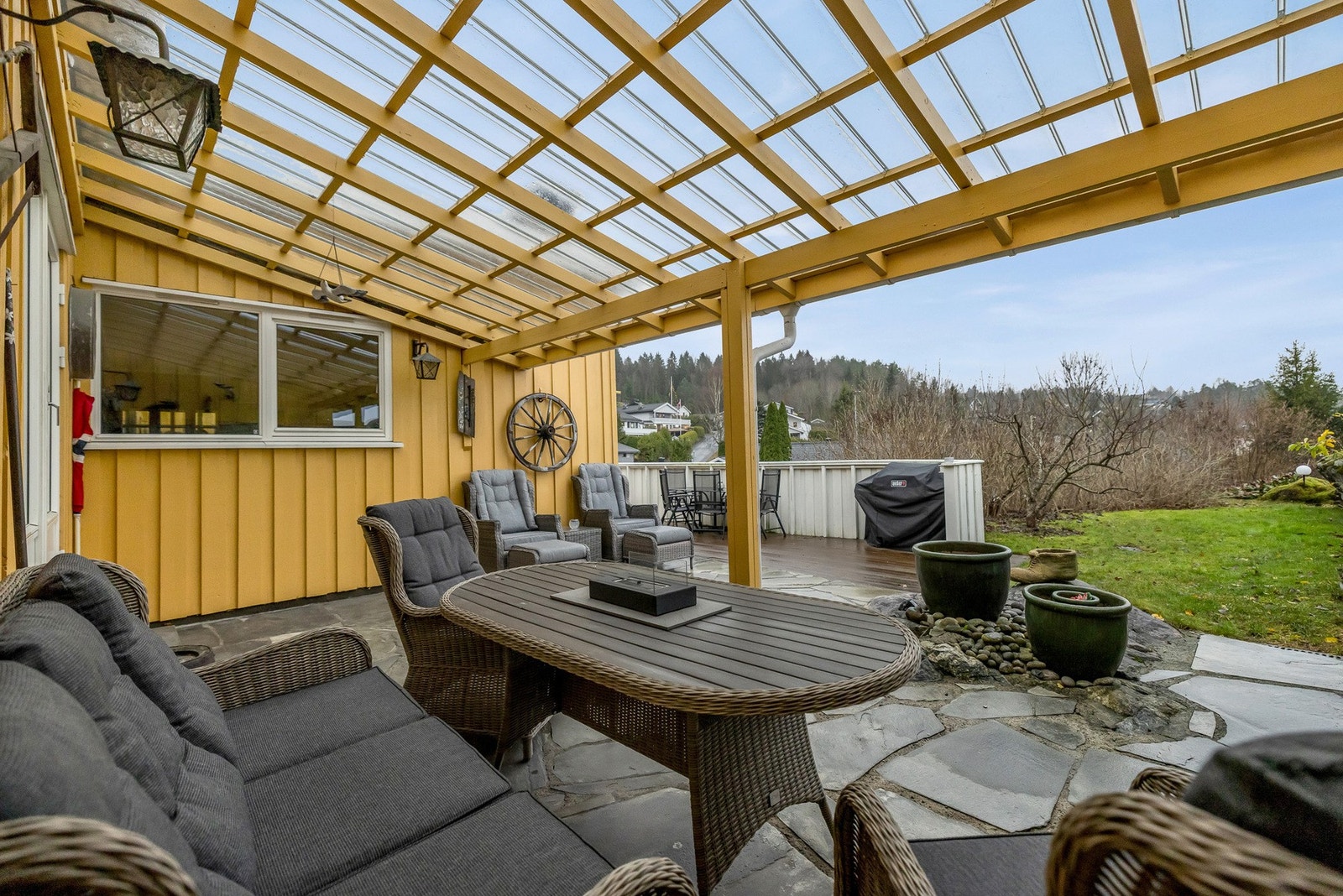 Uteplassen er godt skjermet. Galleribilde