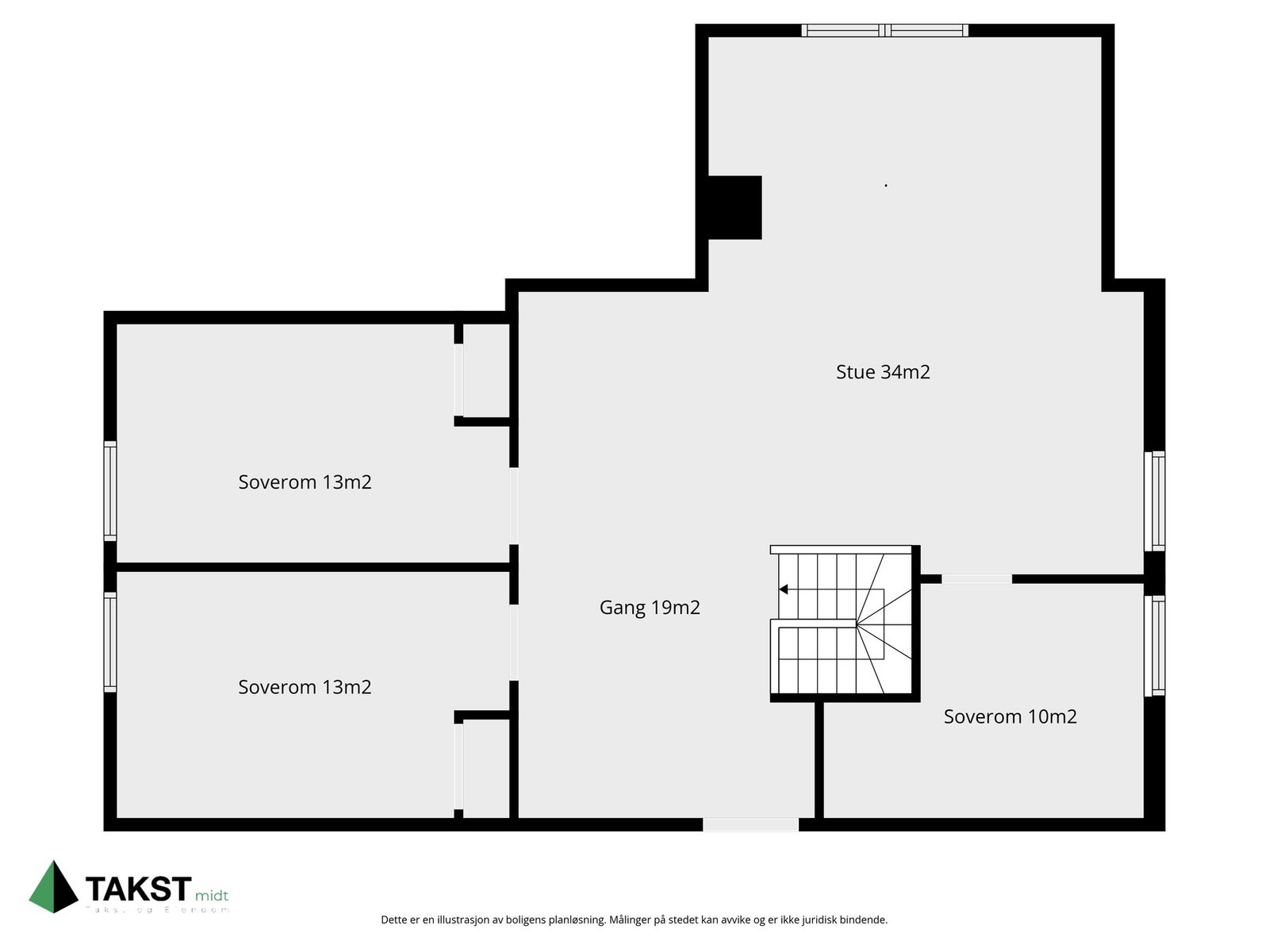 Planskisse overetasje. Galleribilde