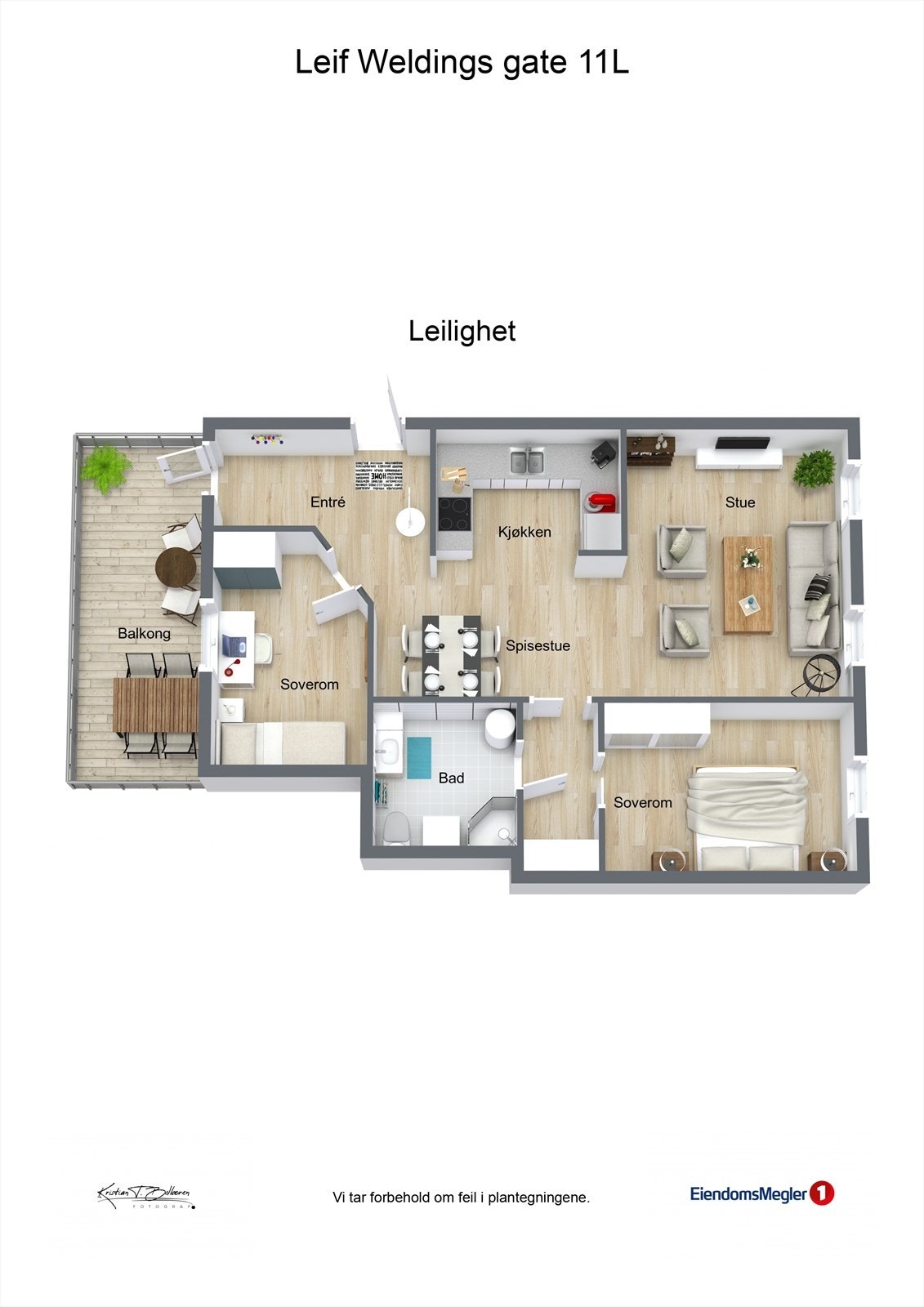 Plantegning Leif Weldings gt 11L Galleribilde