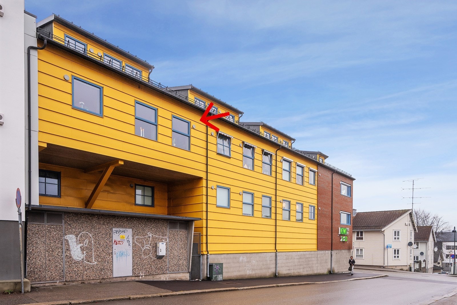 Bygget sett fra gate. Galleribilde