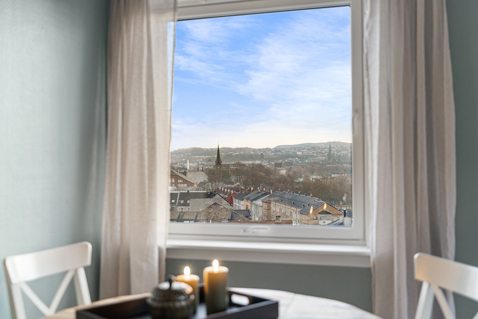 Her har man nydelig utsikt mot Trondheim sentrum. Galleribilde