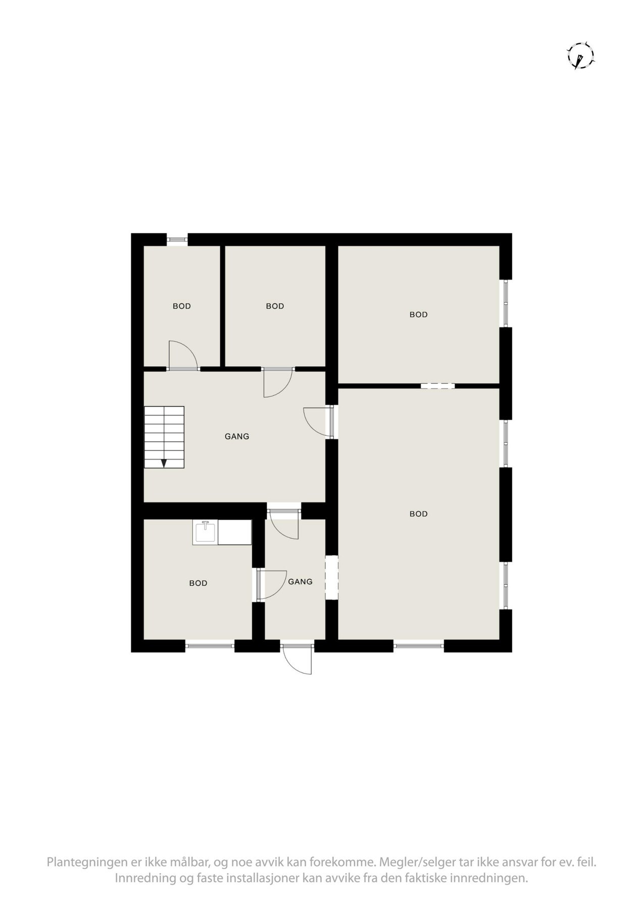 Plantegning kjeller. Galleribilde