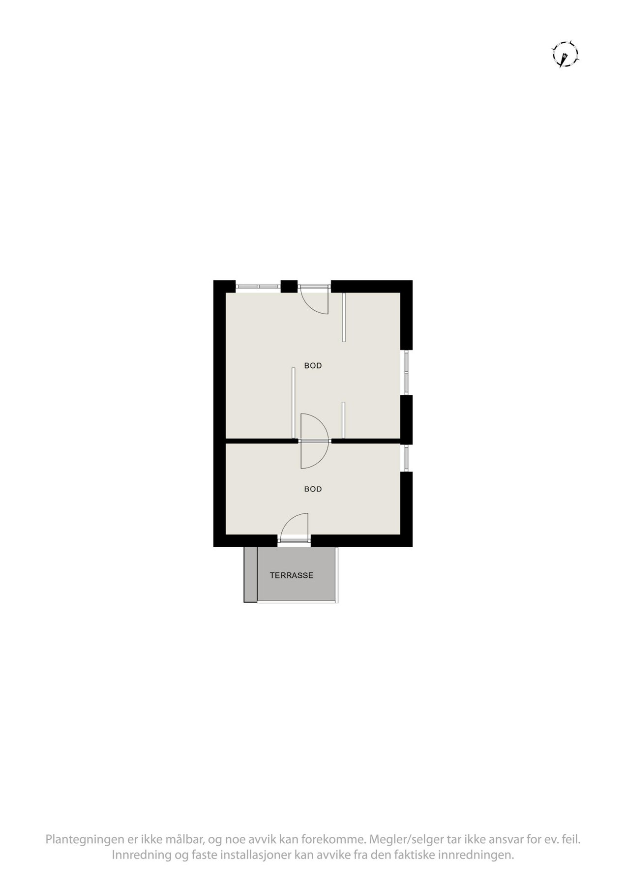 Plantegning stall/uthus. Galleribilde