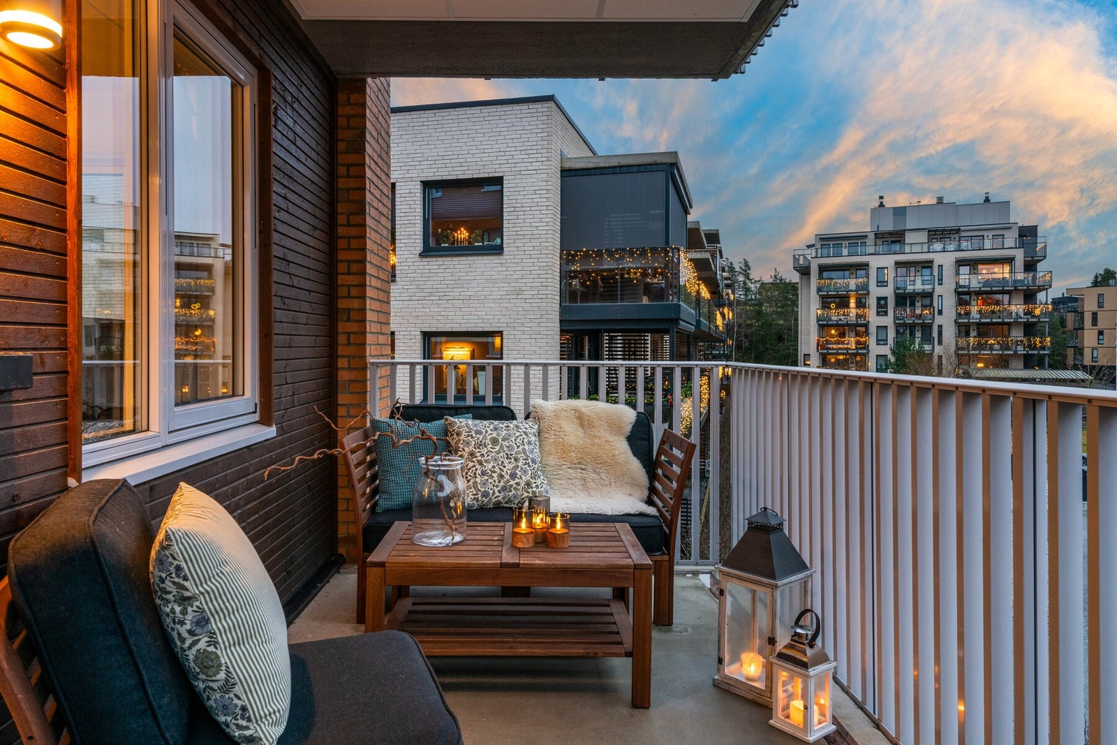 Overbygd balkong på 10 m². Galleribilde