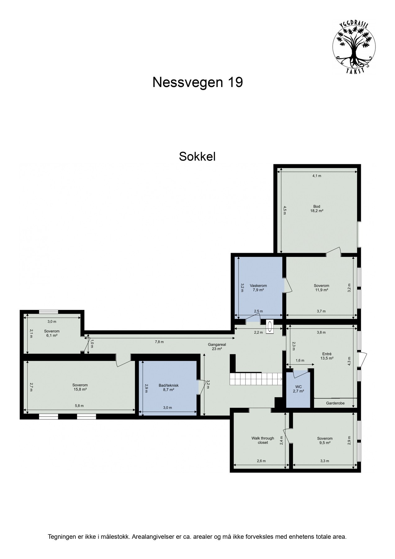 Plantegning sokkel. Galleribilde