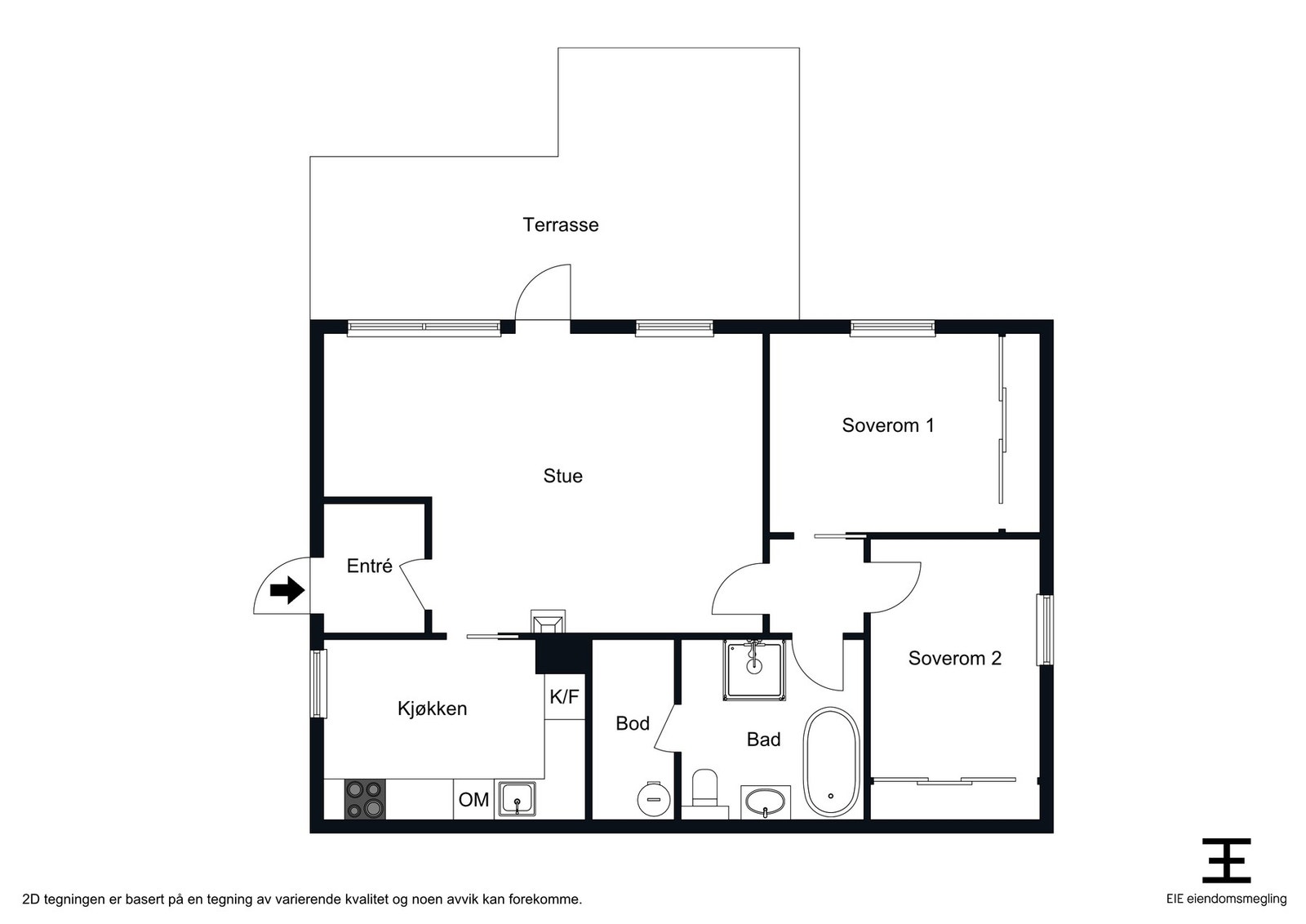 Plantegning 1.etg. Galleribilde