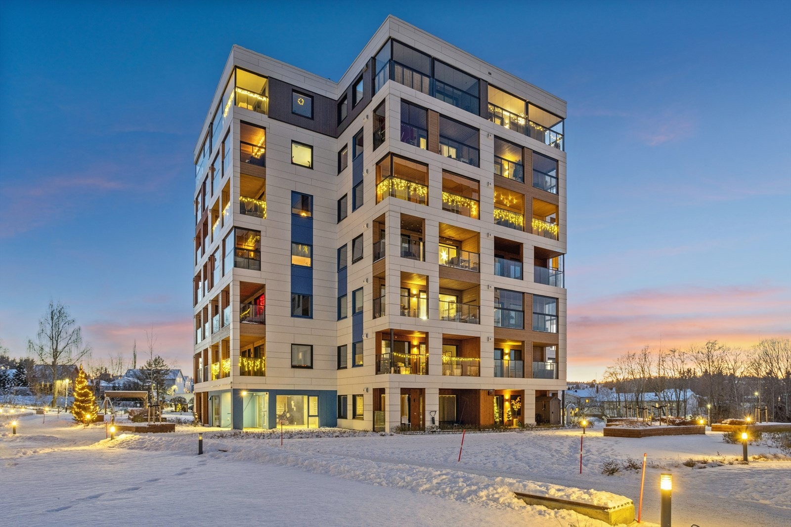 Boligblokken er oppført i 2021. Galleribilde