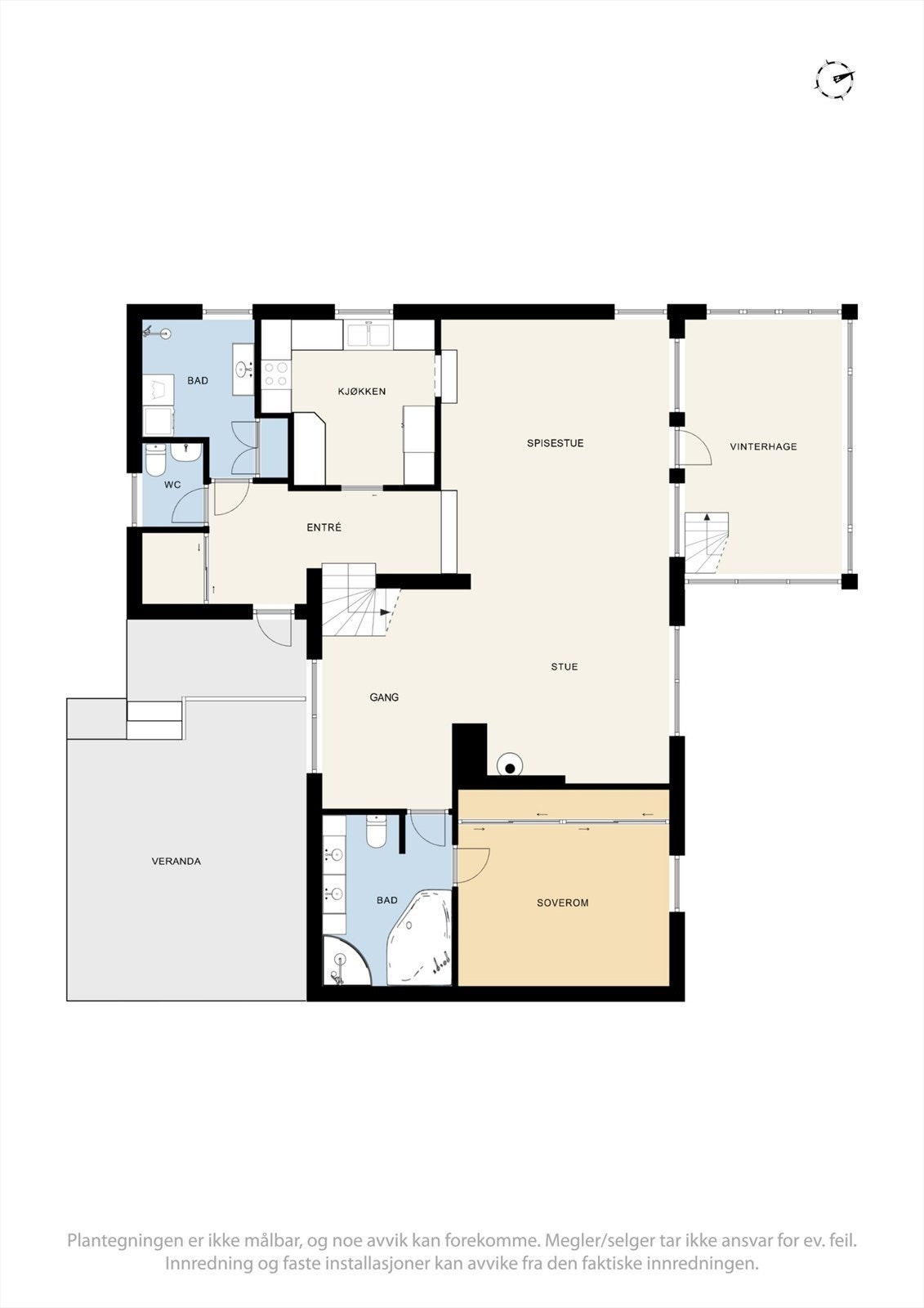 Første etasje - Se punkt "ferdigattest". Galleribilde