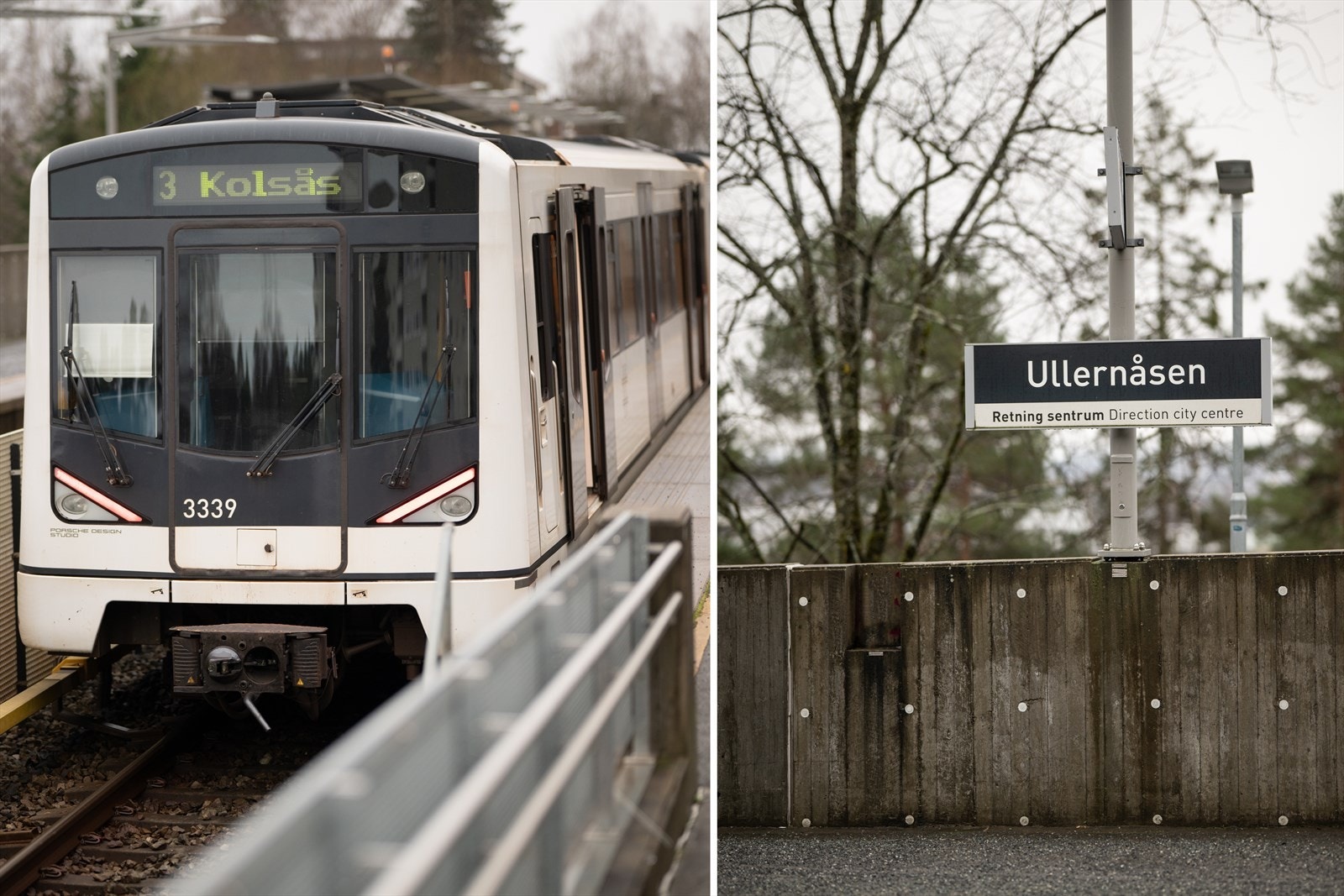 Ullernåsen T-banestasjon ligger i underkant av 200 meter fra leiligheten, med avganger hvert 15 min Galleribilde