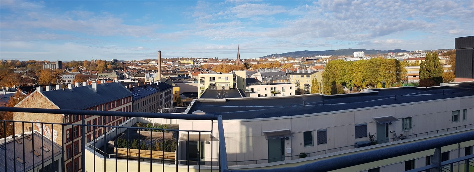 Byfølelse i fugleperspektiv. Bilde tatt av selger. Galleribilde