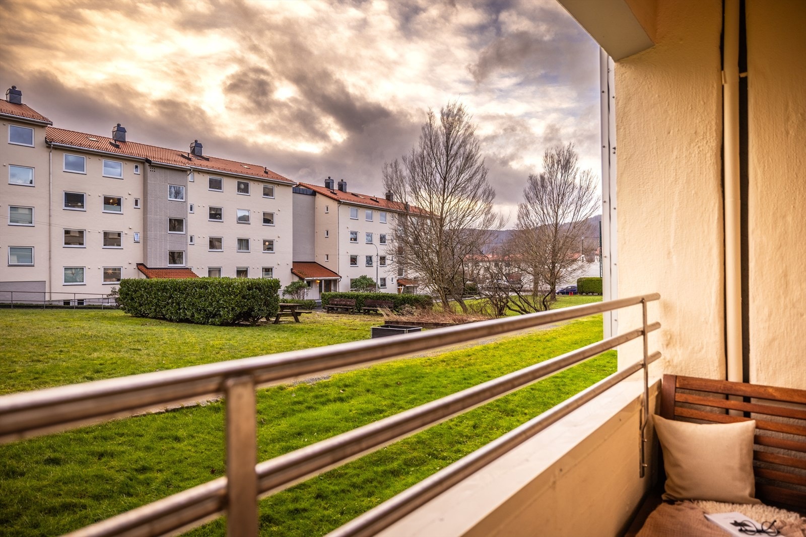 Fin utsikt fra balkongen Galleribilde