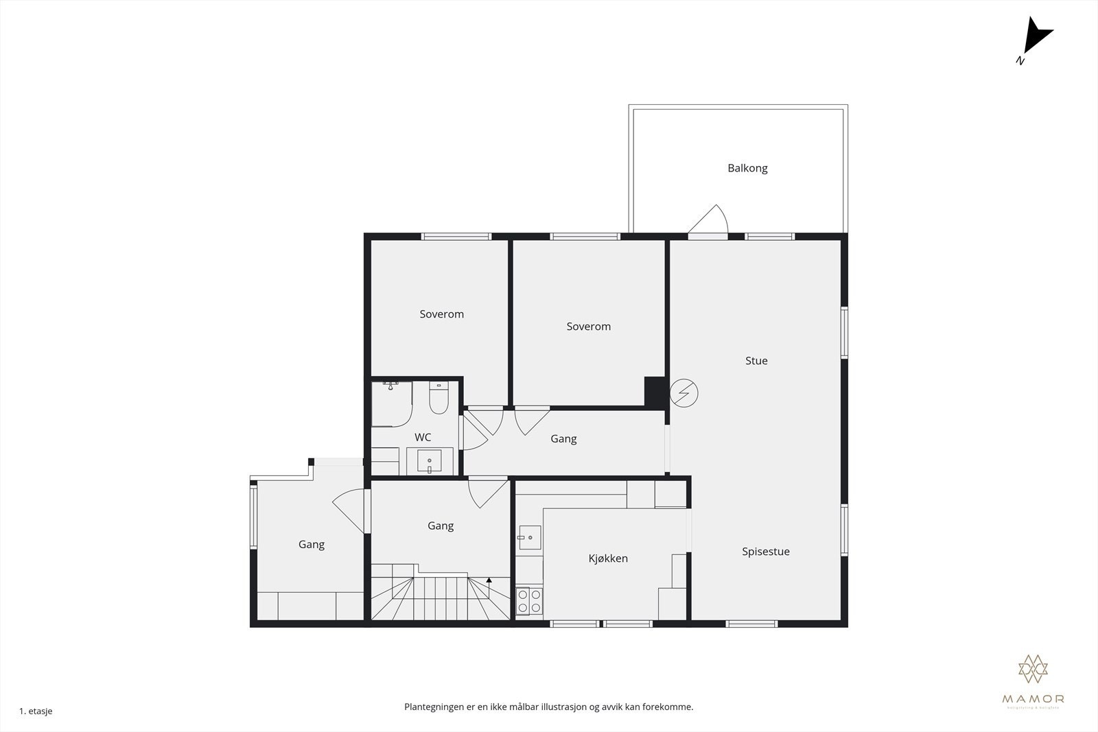Plantegning 2.etg Galleribilde