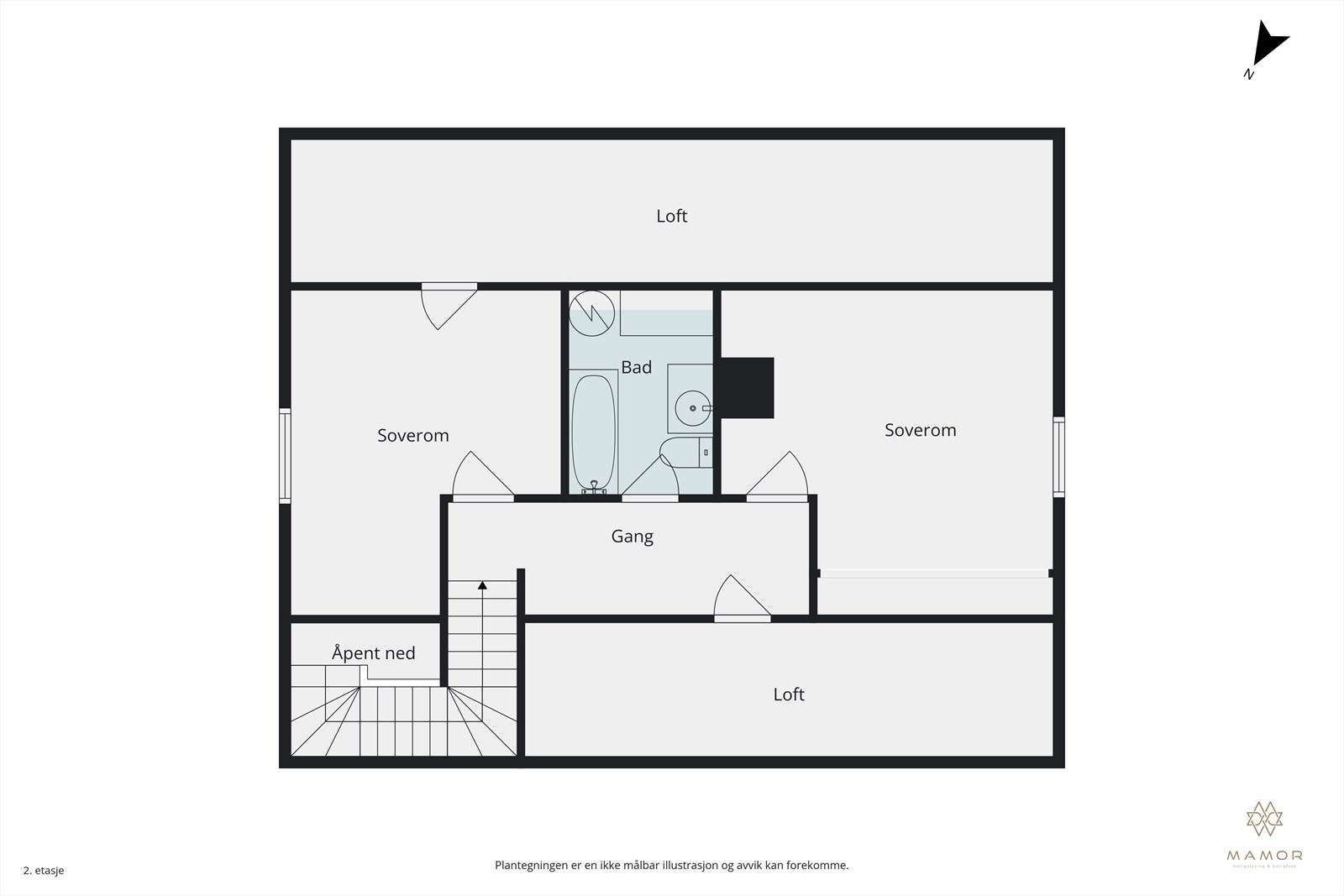 Plantegning Loft Galleribilde