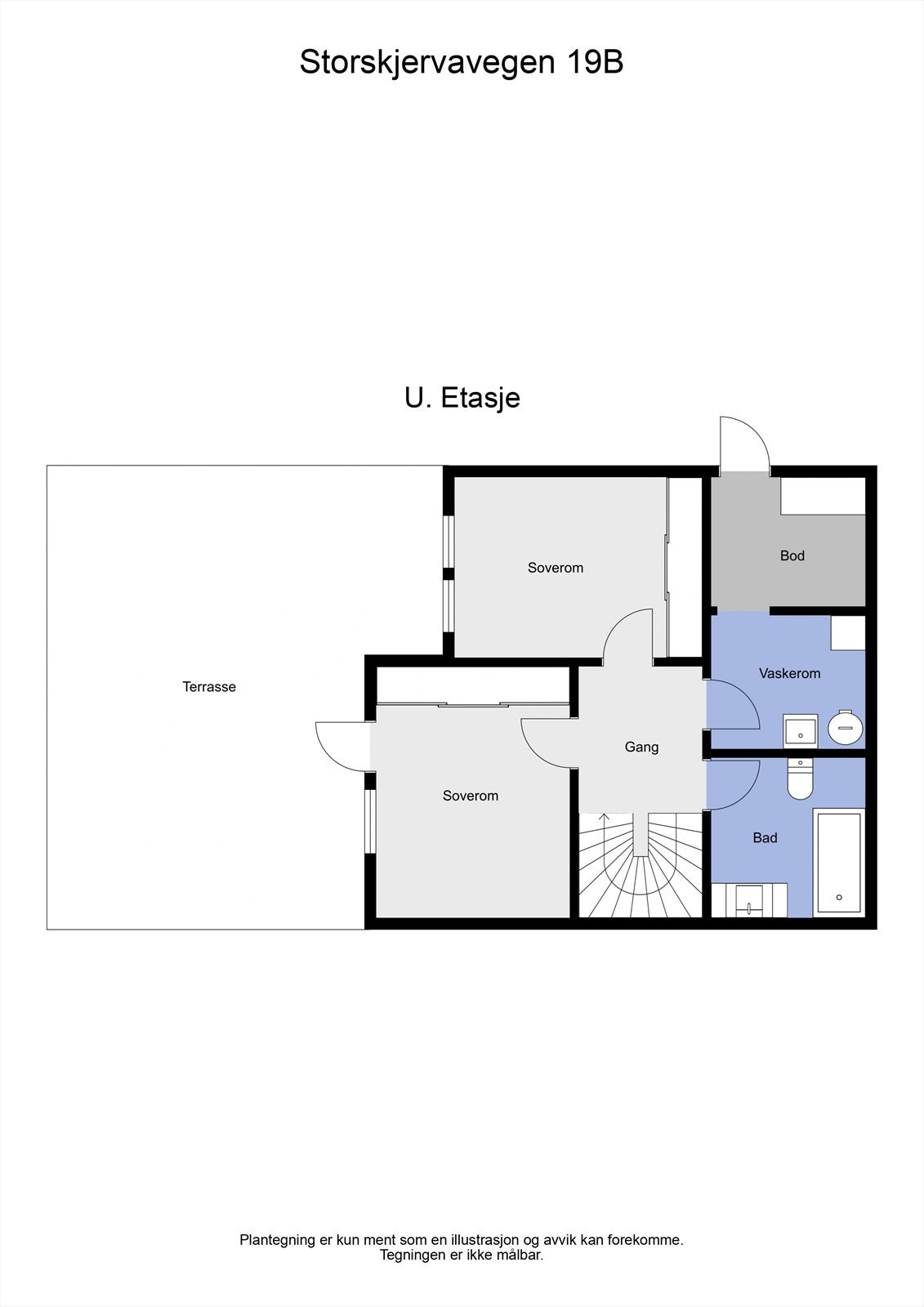 2 D plantegning underetasje Galleribilde