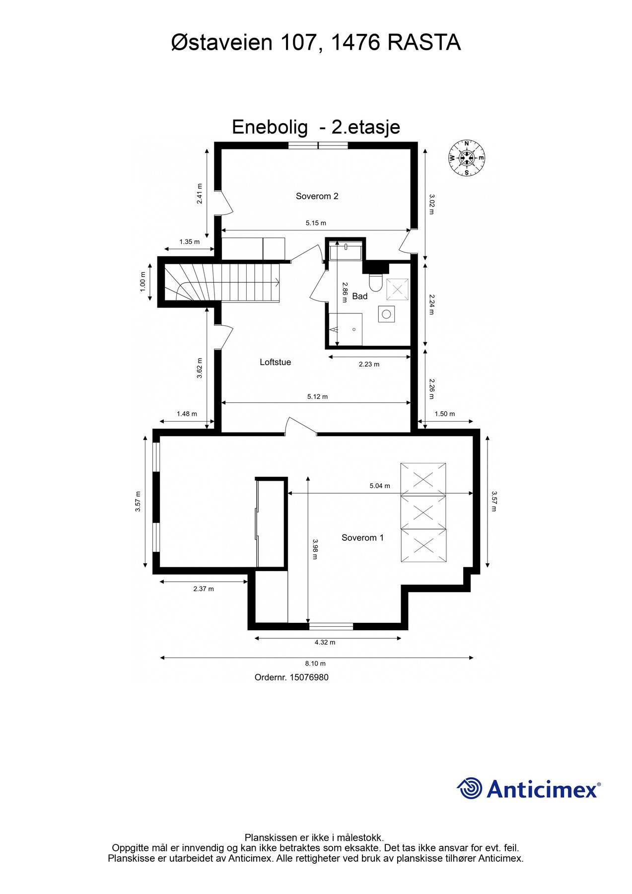 Her starter vi også med et overblikk over etasjens plantegning slik at du får orientert deg litt. Galleribilde