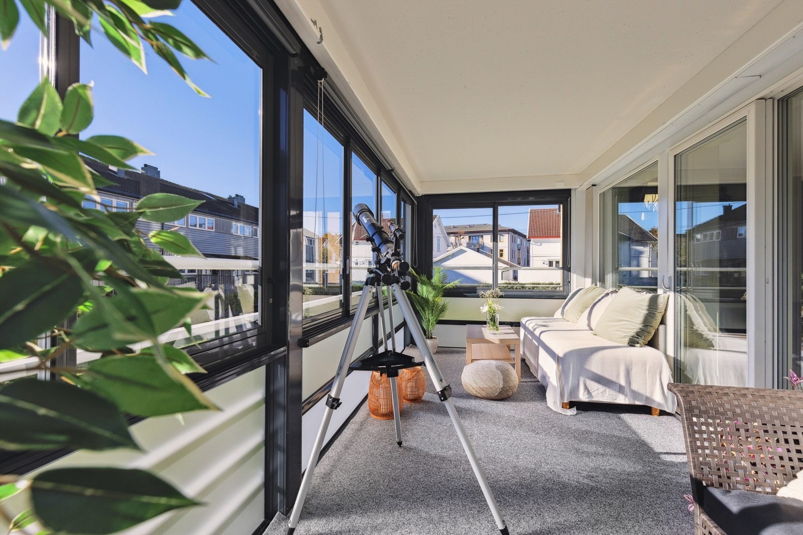 Eiendommen kan skilte med gode solforhold. Galleribilde