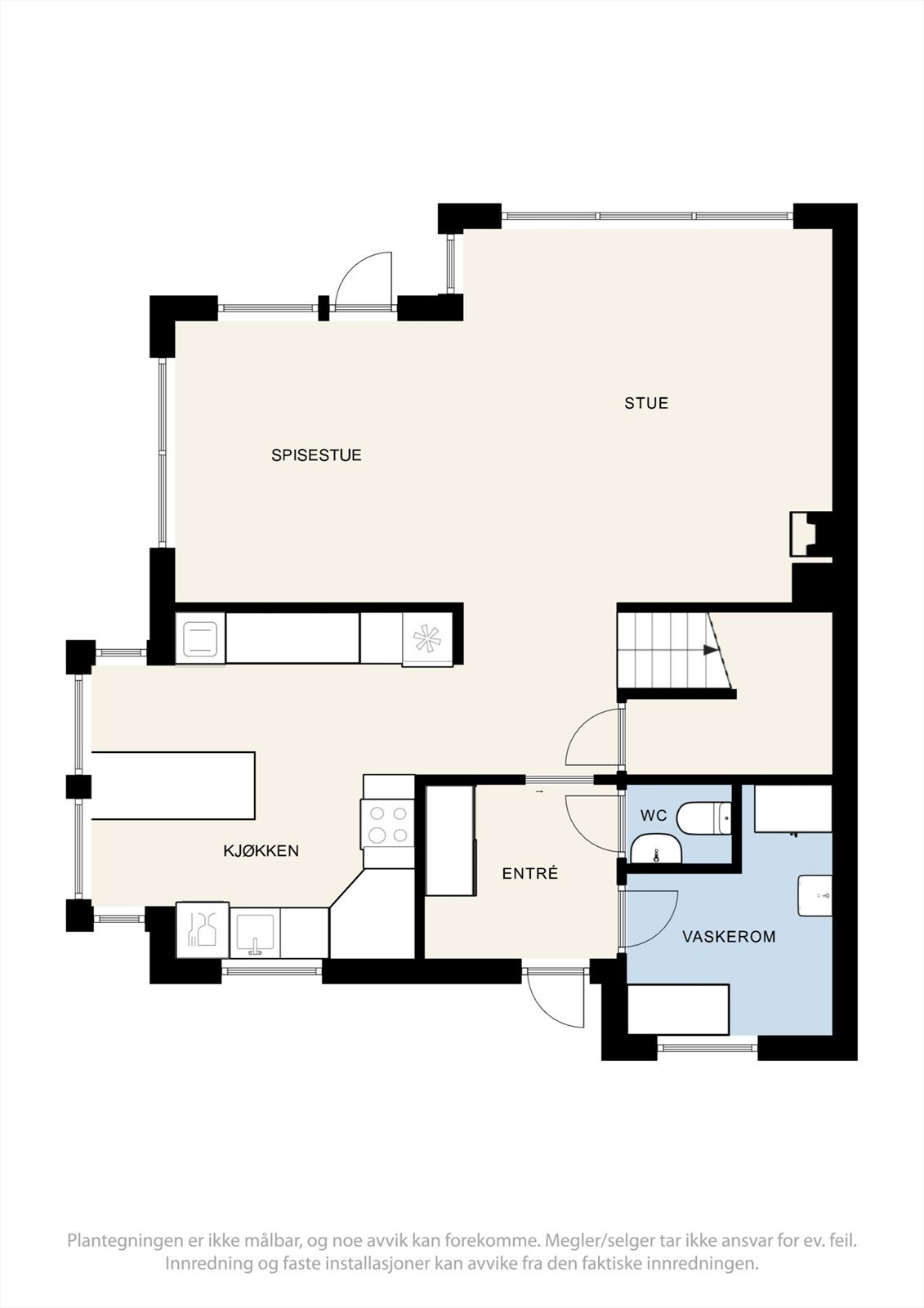 Plantegninger 1. etasje Galleribilde