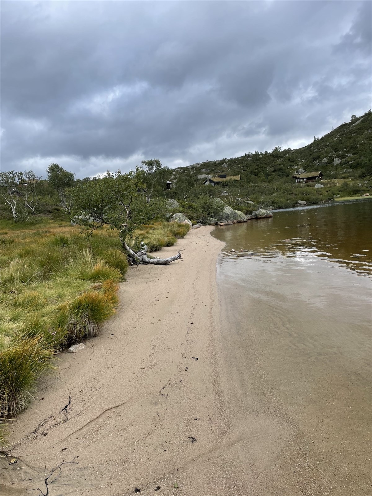 Fin badestrand i Sandtjødn, like ved hytten Galleribilde