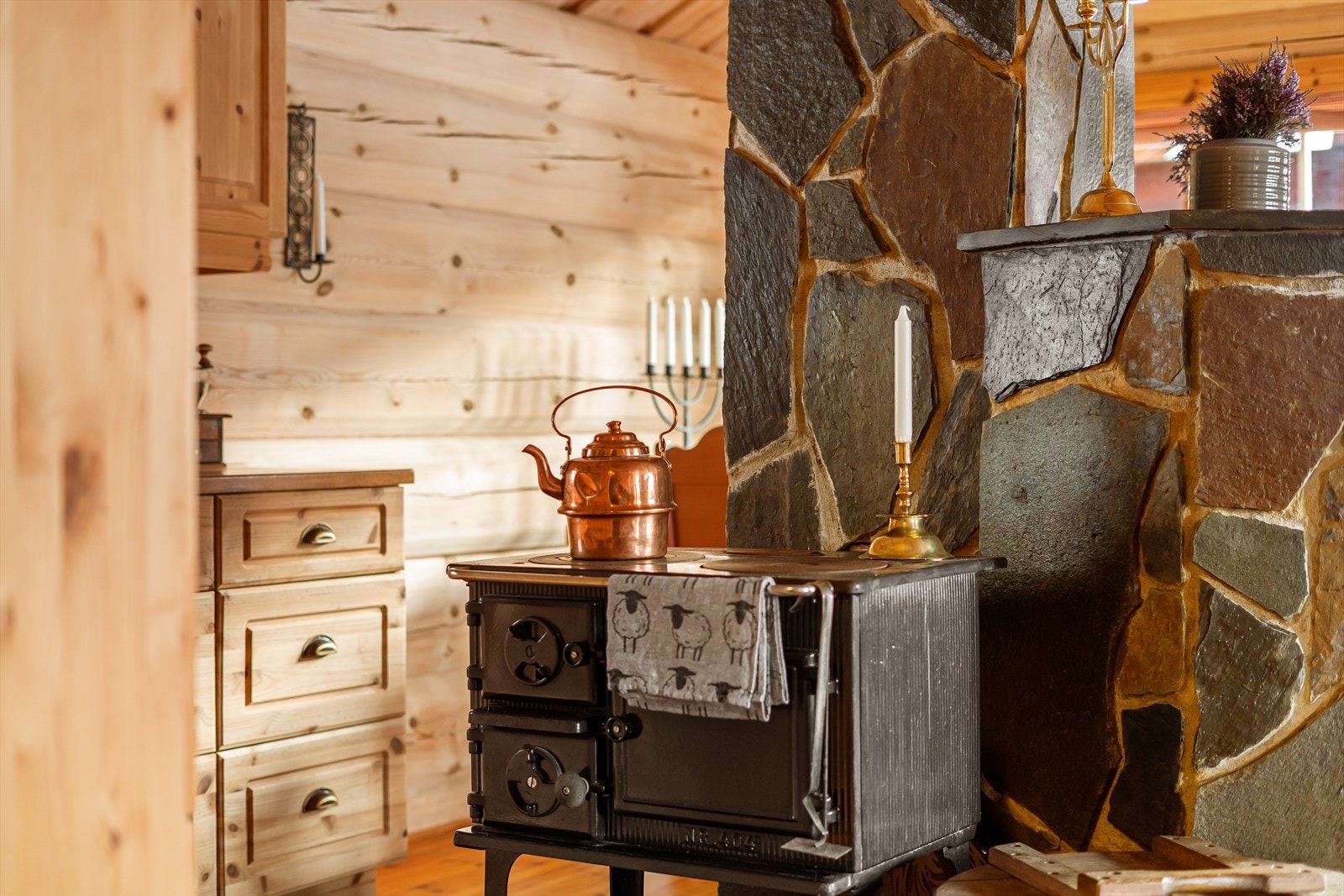 Vedkomfyr Galleribilde