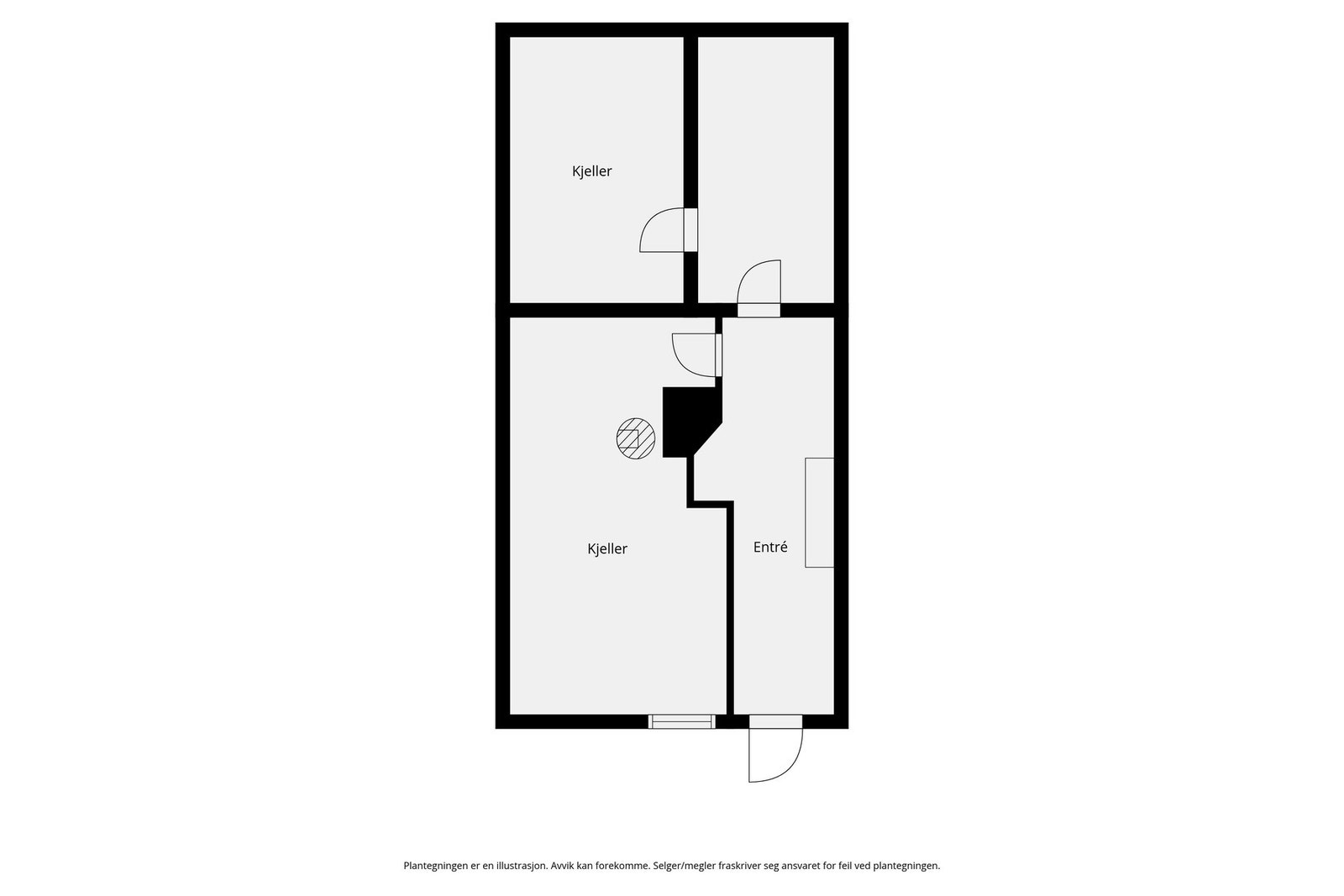Plantegning kjeller. Galleribilde