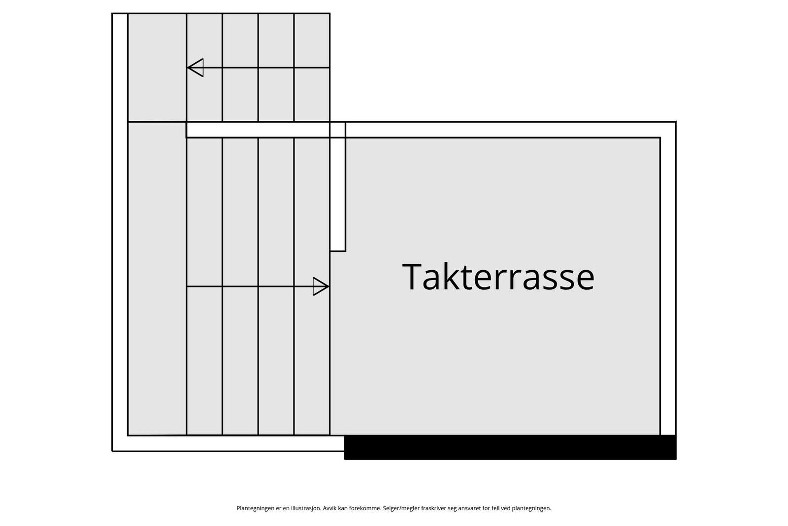 Plantegning takterrasse. Galleribilde