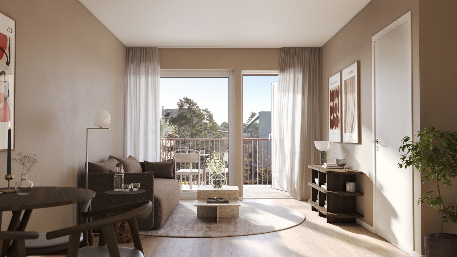 Stue bildet fra en annen leilighetstype. Bildet er illustrasjon og avvik kan forekomme. Galleribilde