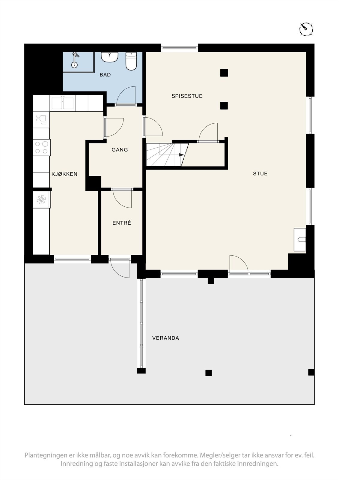 Plantegning 1. etasje Galleribilde