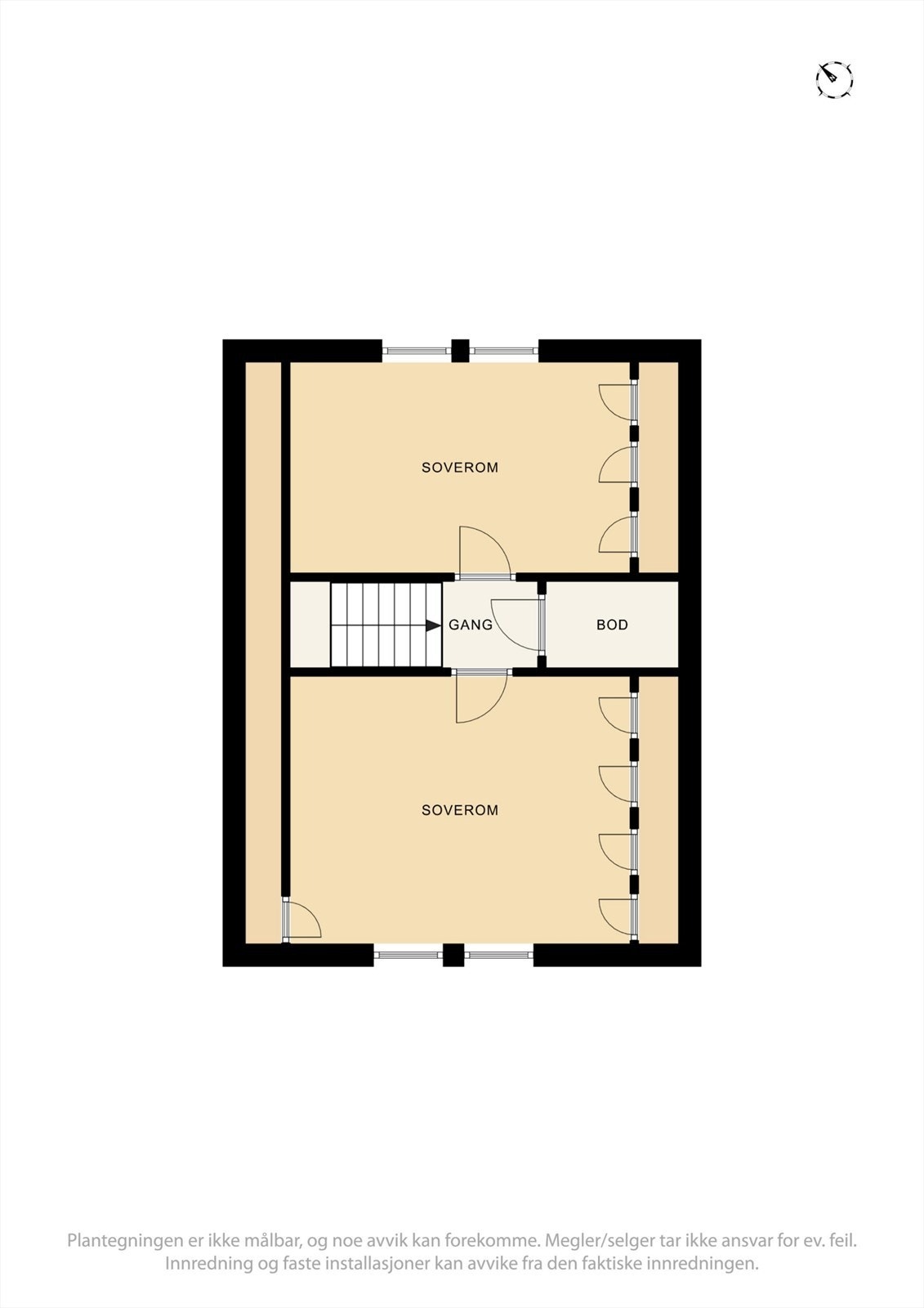 Plantegning loftetasjen. Galleribilde