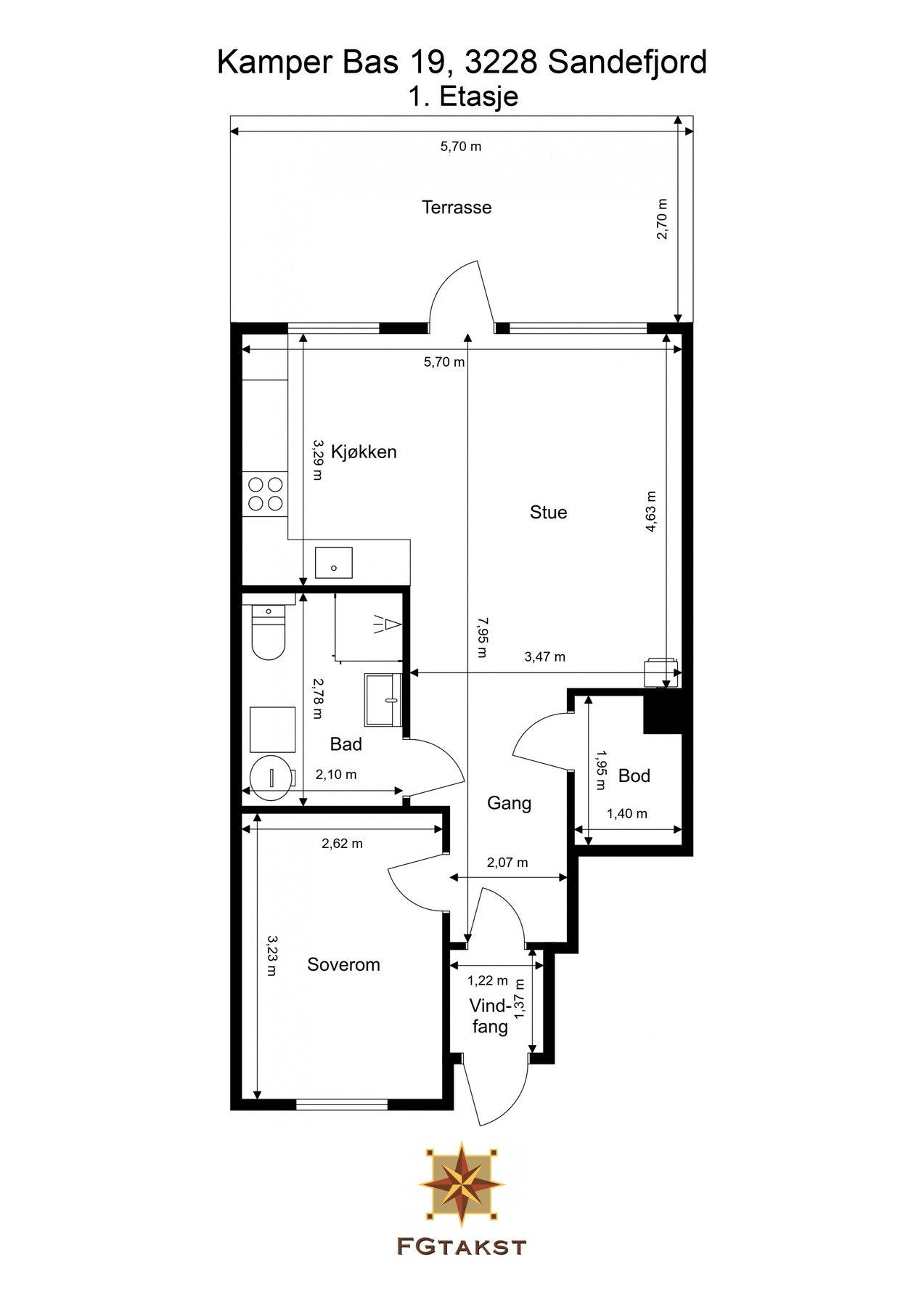 Plantegning 1.etasje Galleribilde