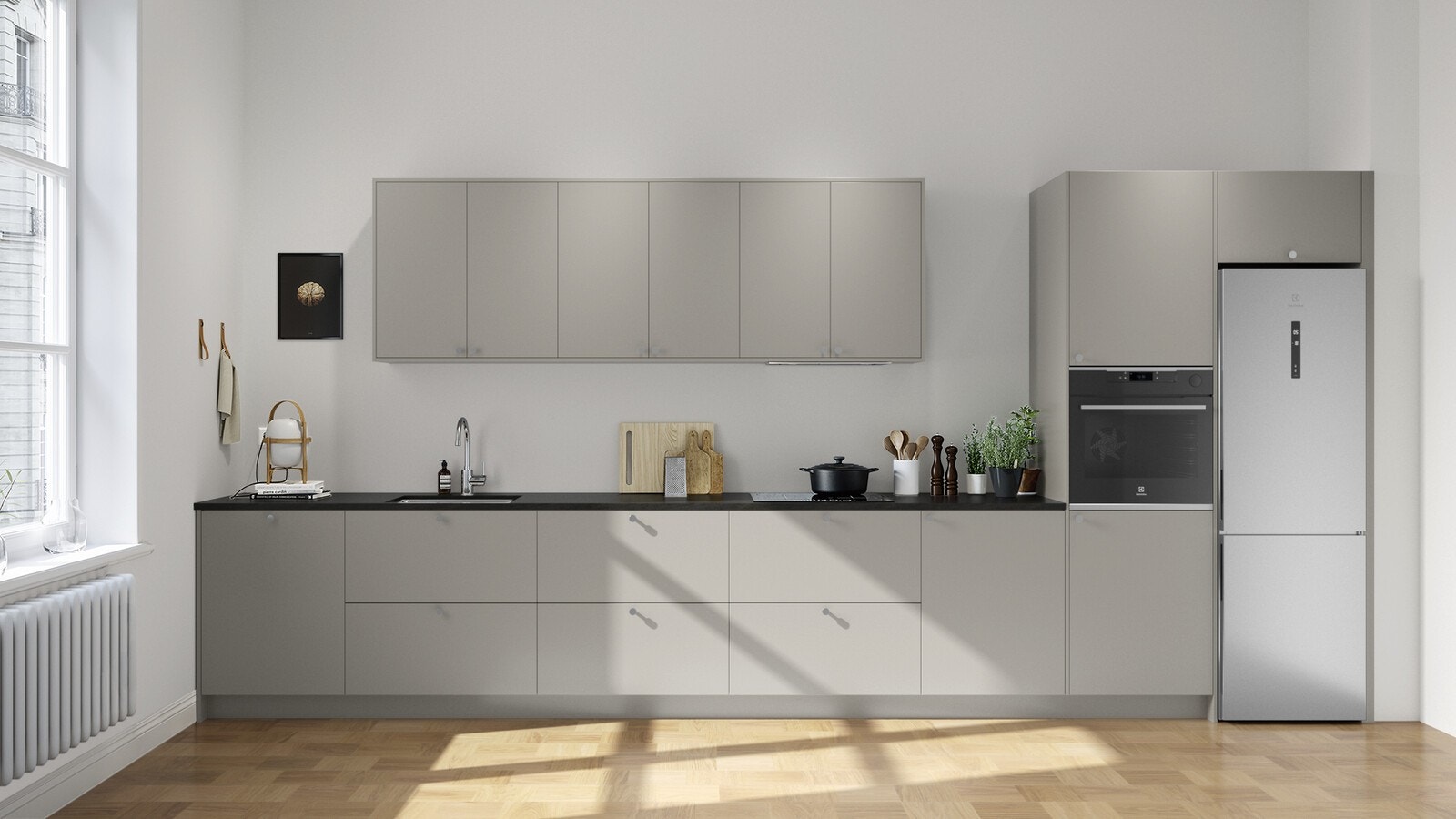 Illustrasjonsbilde av valgt kjøkken - Drømmekjøkkenet modell Bistro Varmgrå Galleribilde