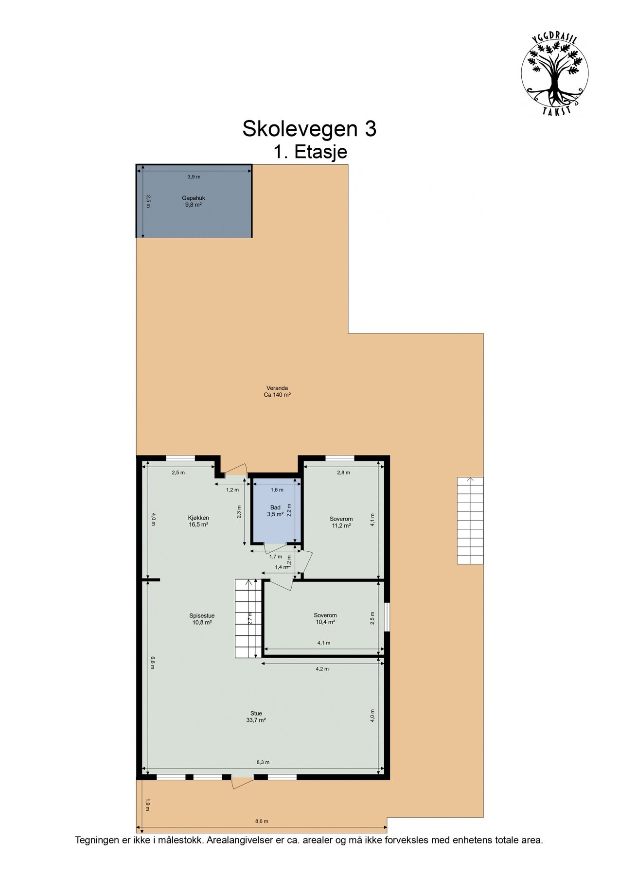 Plantegning 1. etasje. Galleribilde