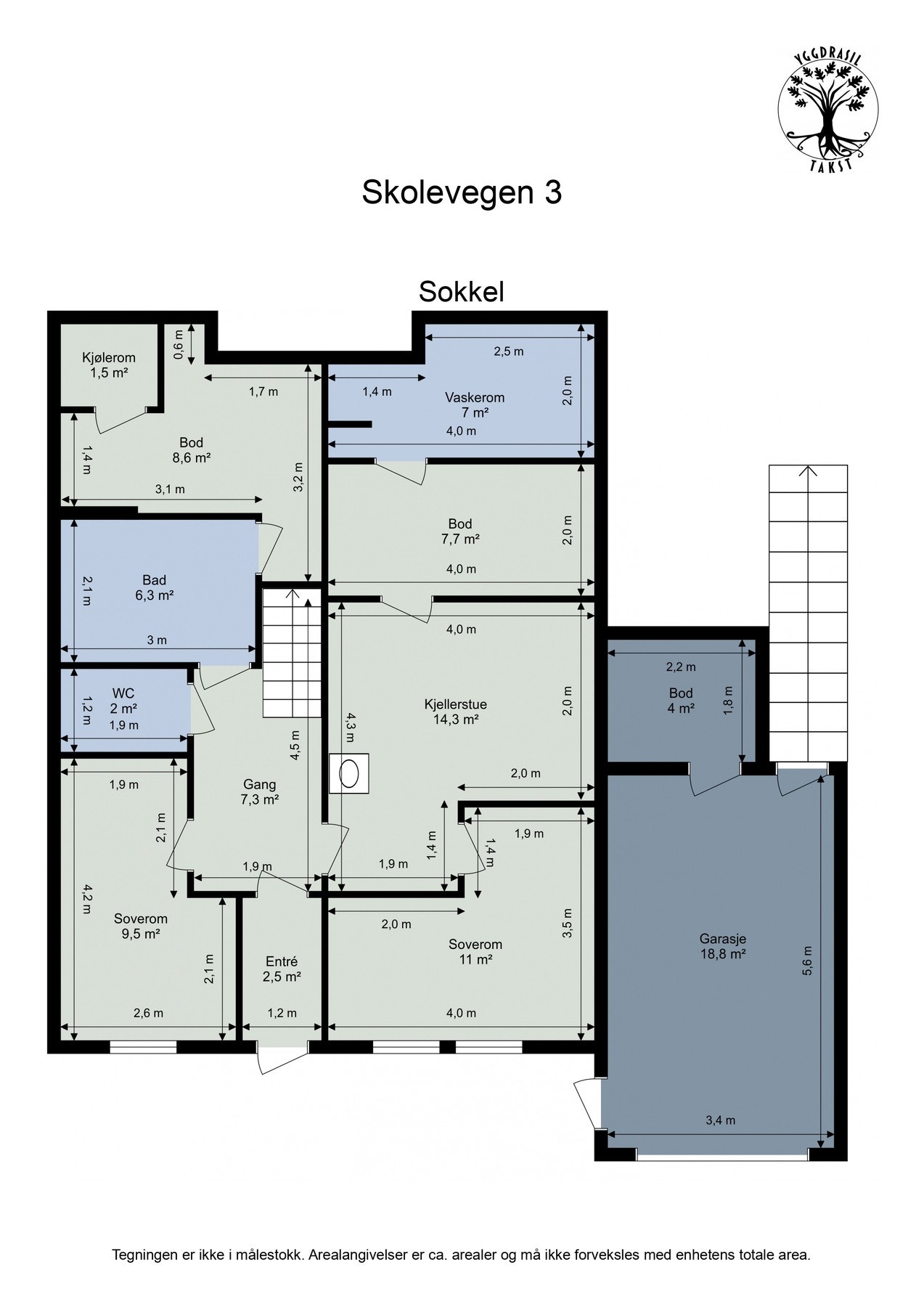 Plantegning sokkel. Galleribilde