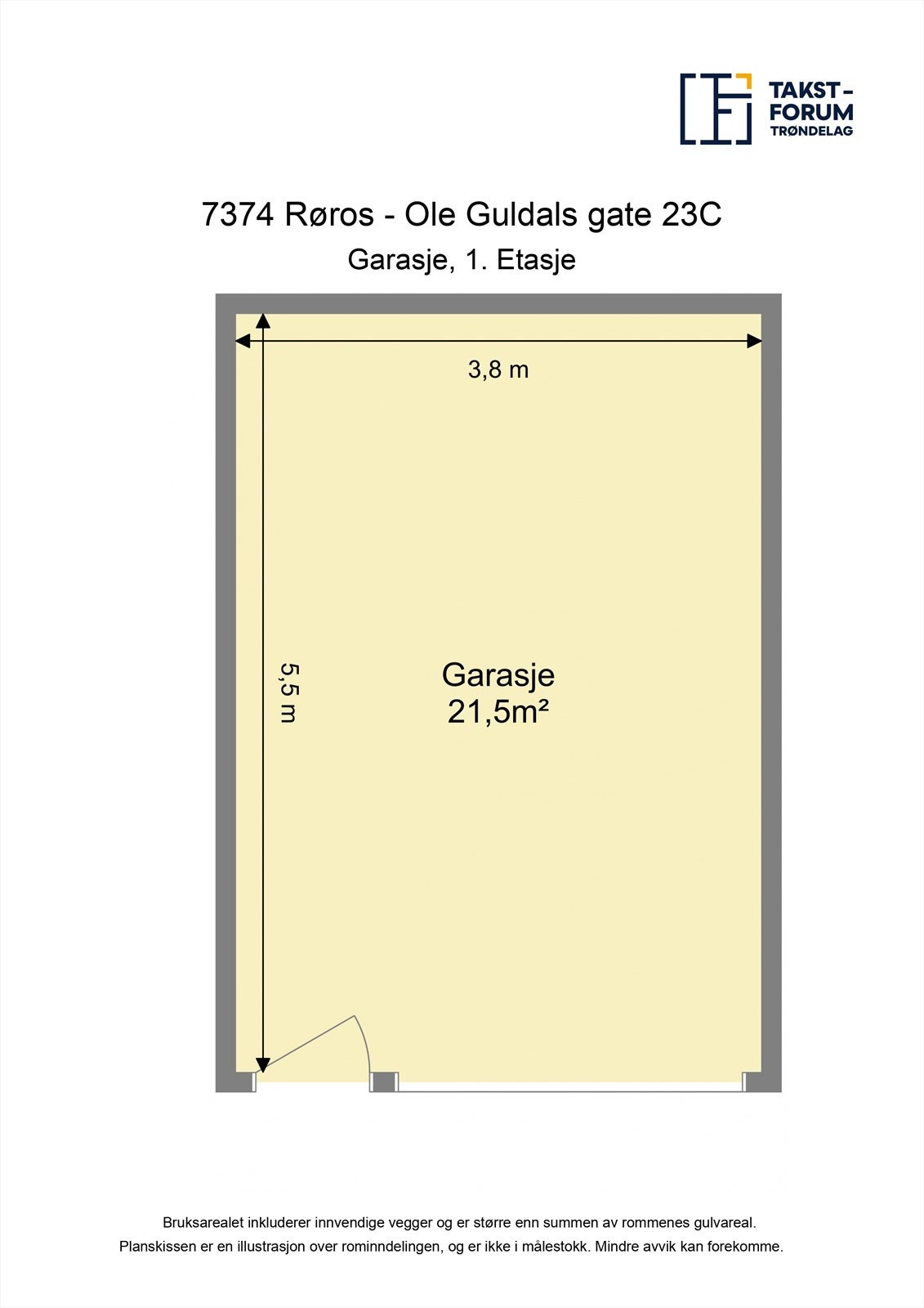 Plantegning garasje. Galleribilde