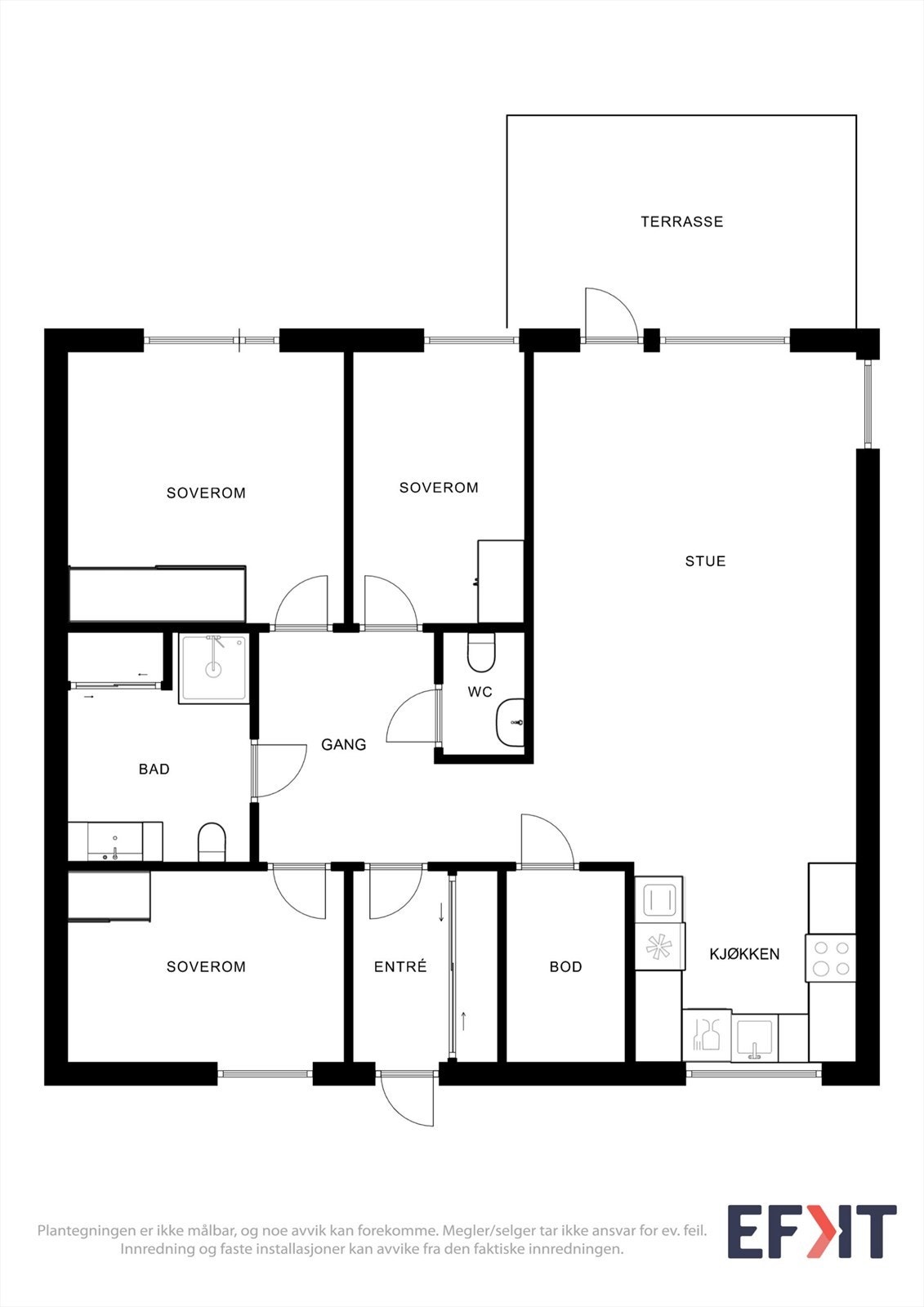 Plantegning 1.etg. Galleribilde