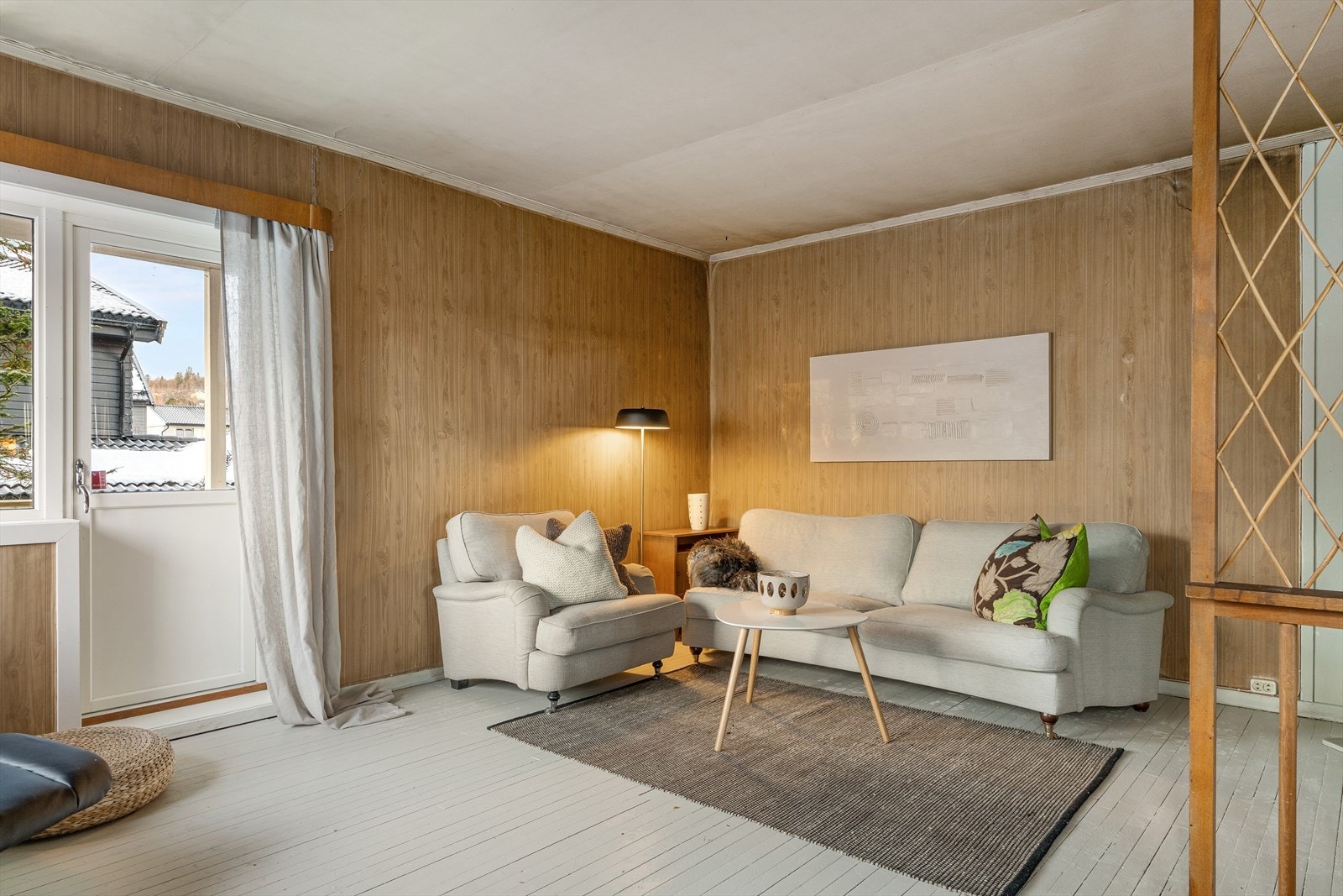 Sofrakrok og utgang til balkong på 11,5 kvm Galleribilde