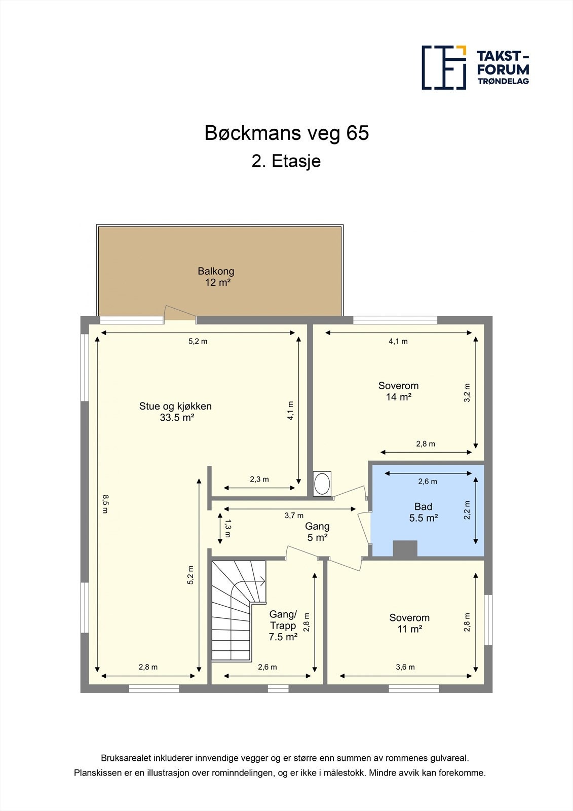 Skisse 2 etasje Galleribilde