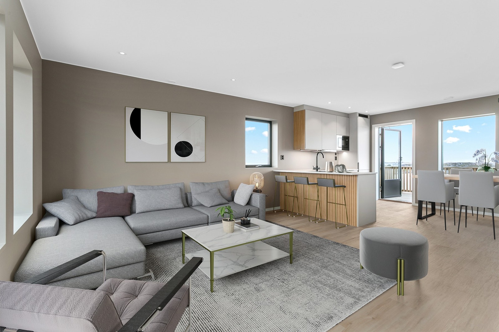 Bildet er digitalt møblert Galleribilde