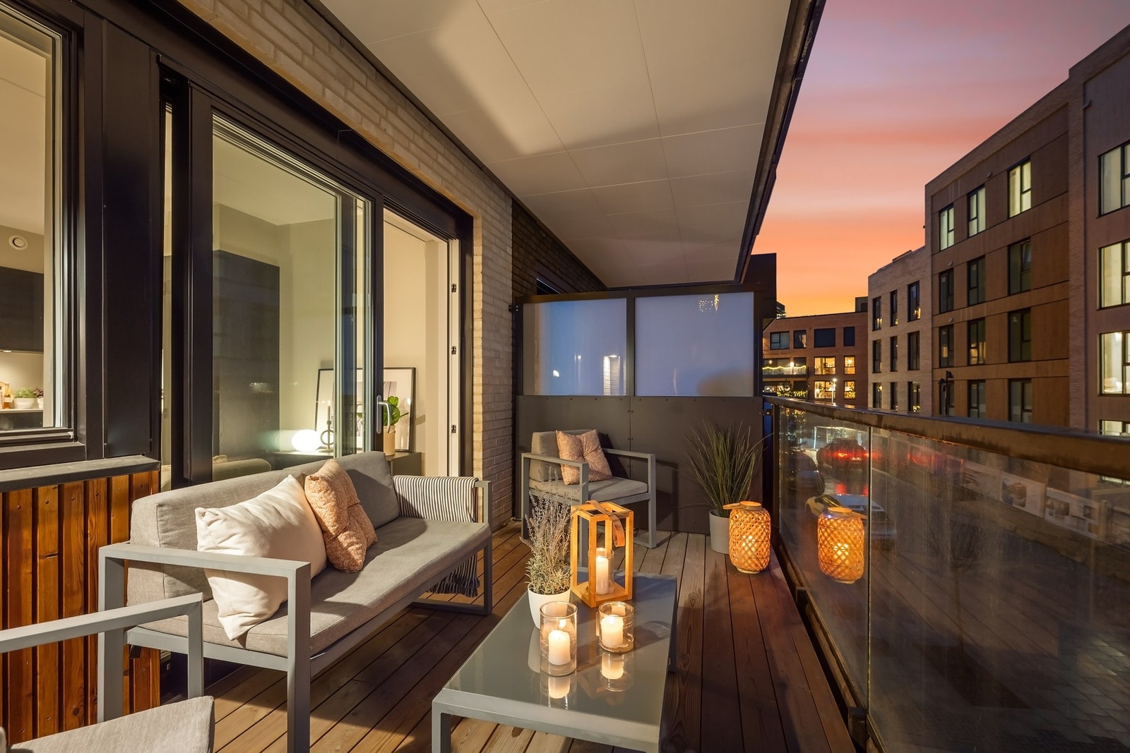 Fin kveldsstemning på balkong Galleribilde