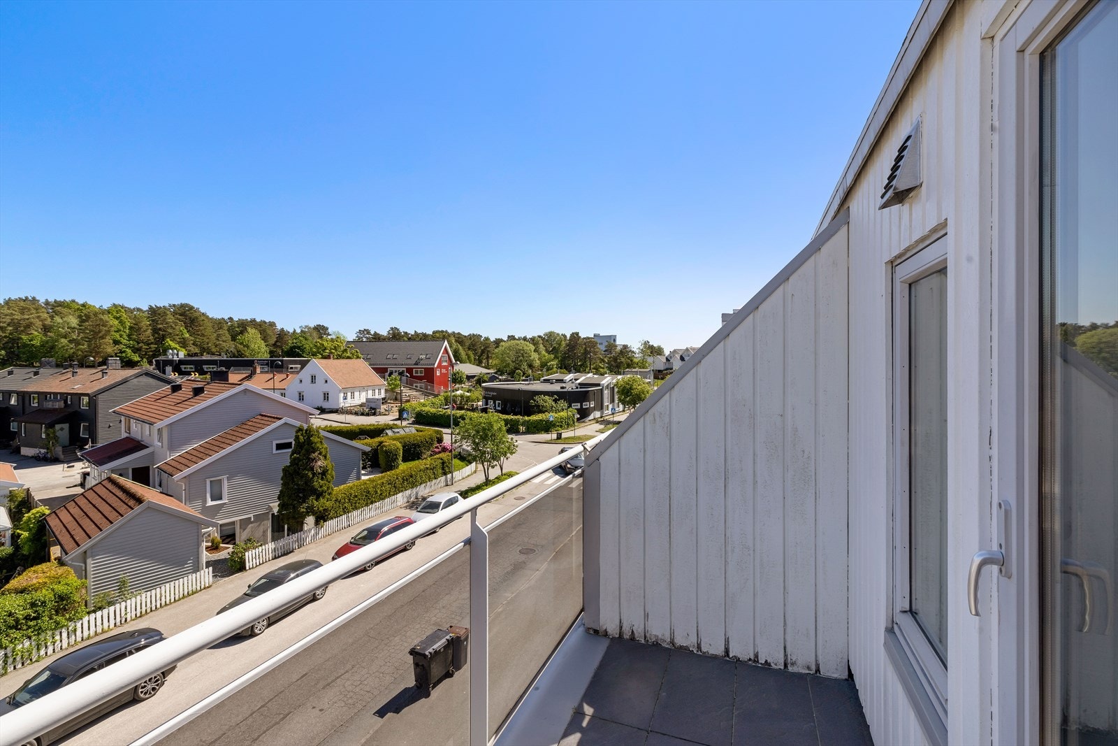 Utsikt balkong på soverom Galleribilde