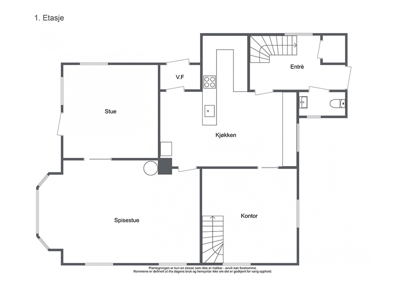 Plantegning - 1. etasje Galleribilde