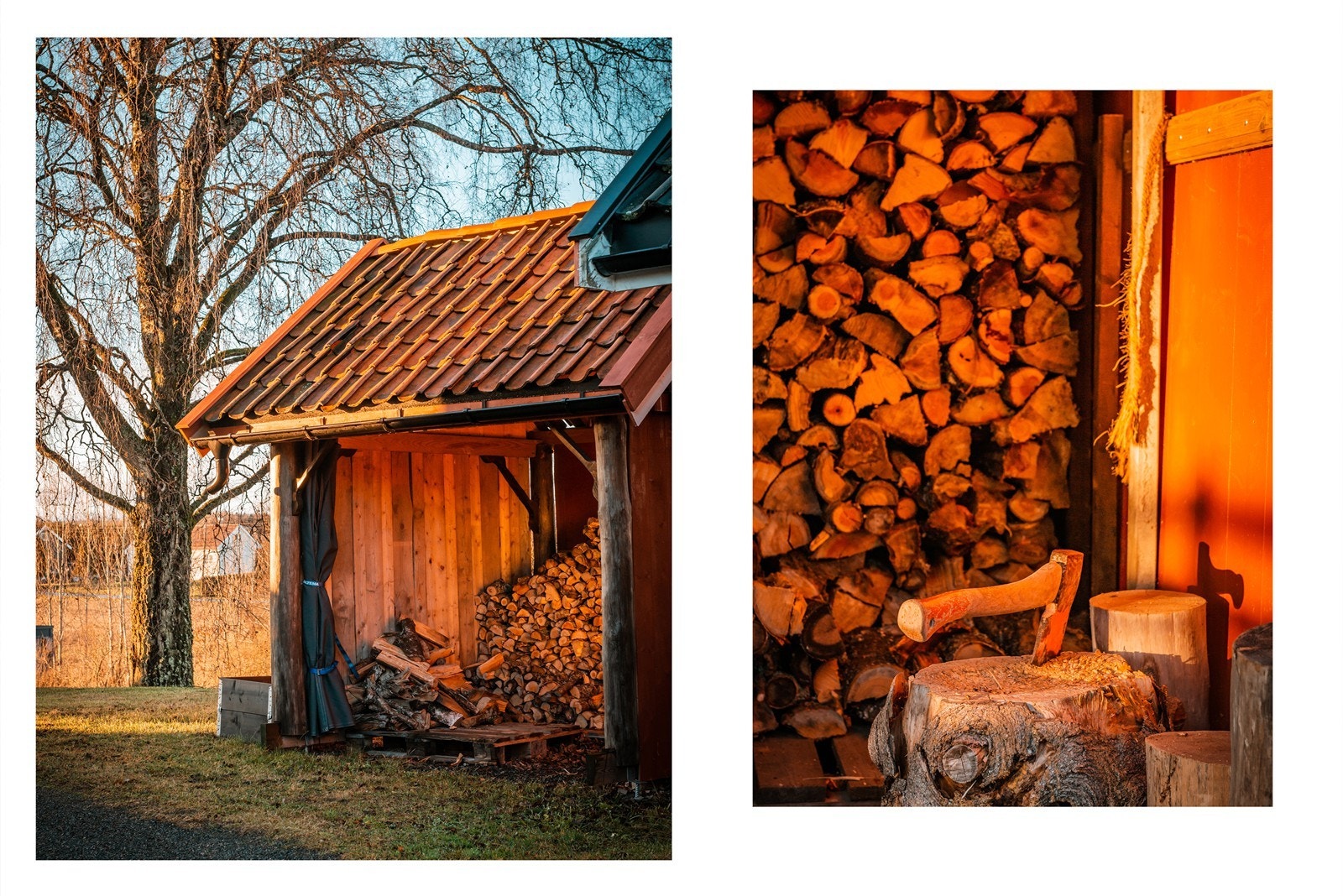 Vedskjul, for her hugger man veden selv om man ønsker Galleribilde