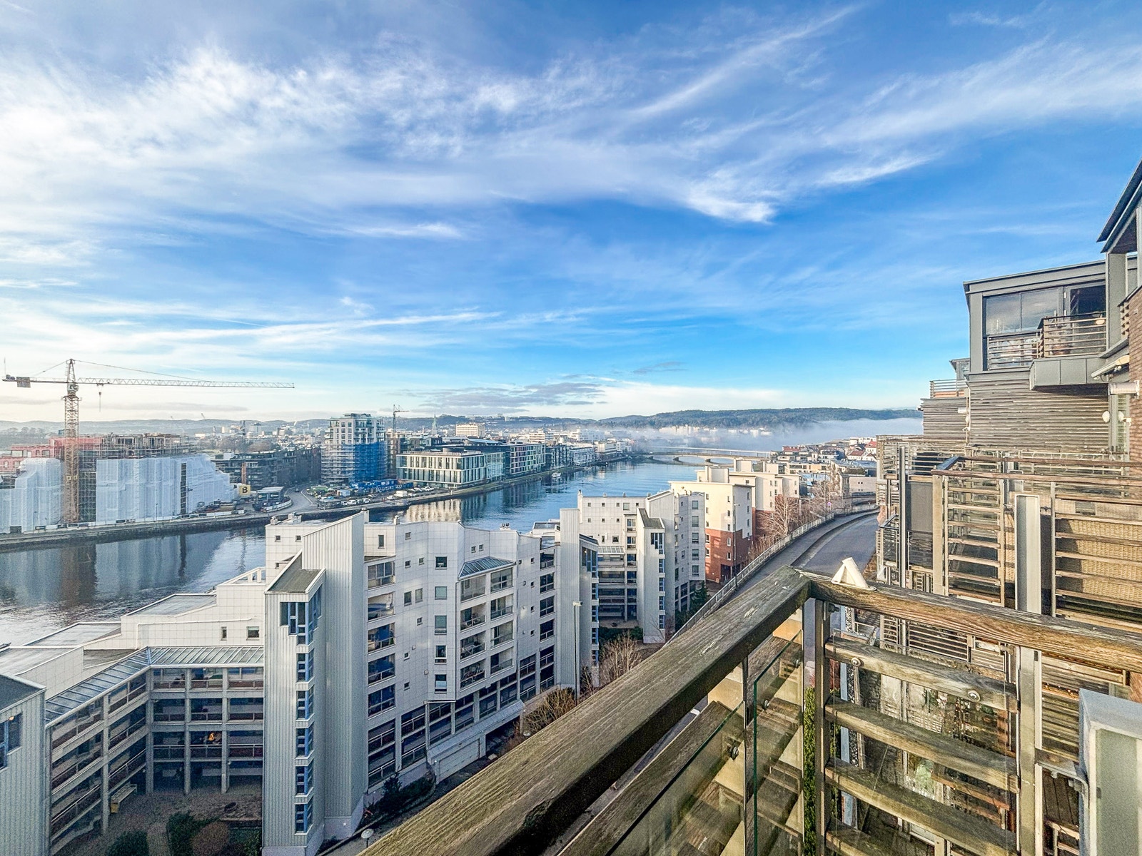 Flott utsikt fra balkongen. Galleribilde