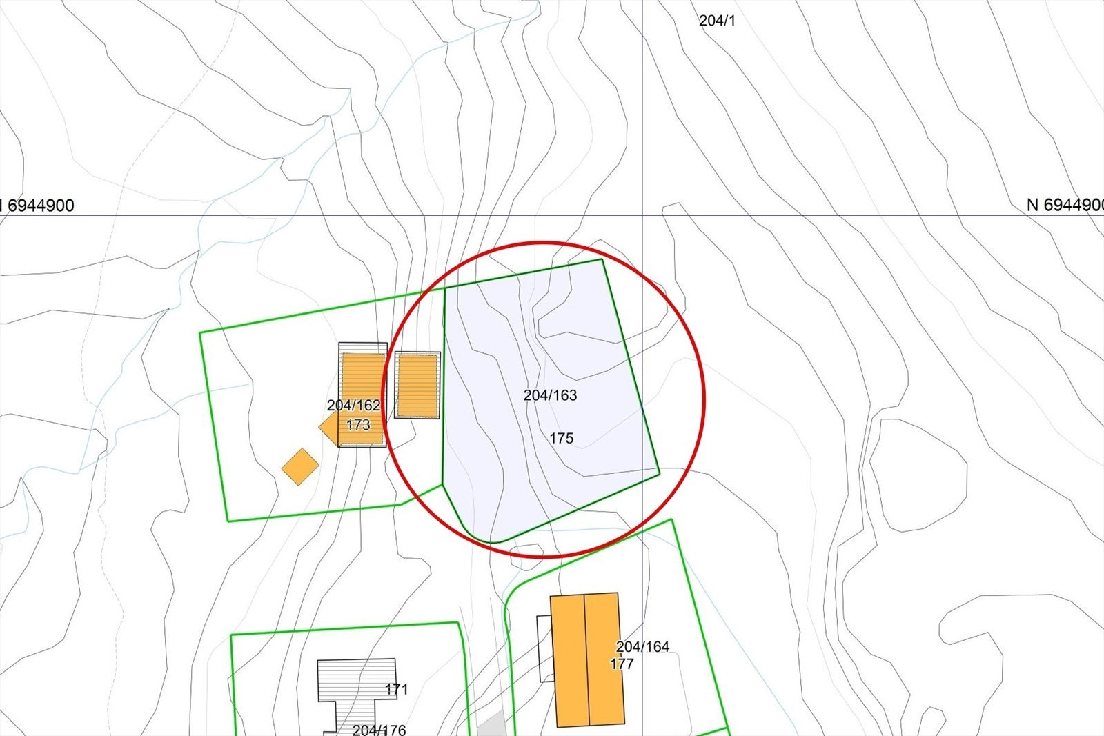 Utsnitt av grunnkart Galleribilde