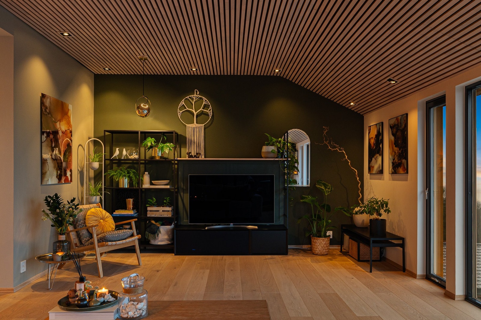 Gjennomgående enstavs eikeparkett fra Boen. Galleribilde