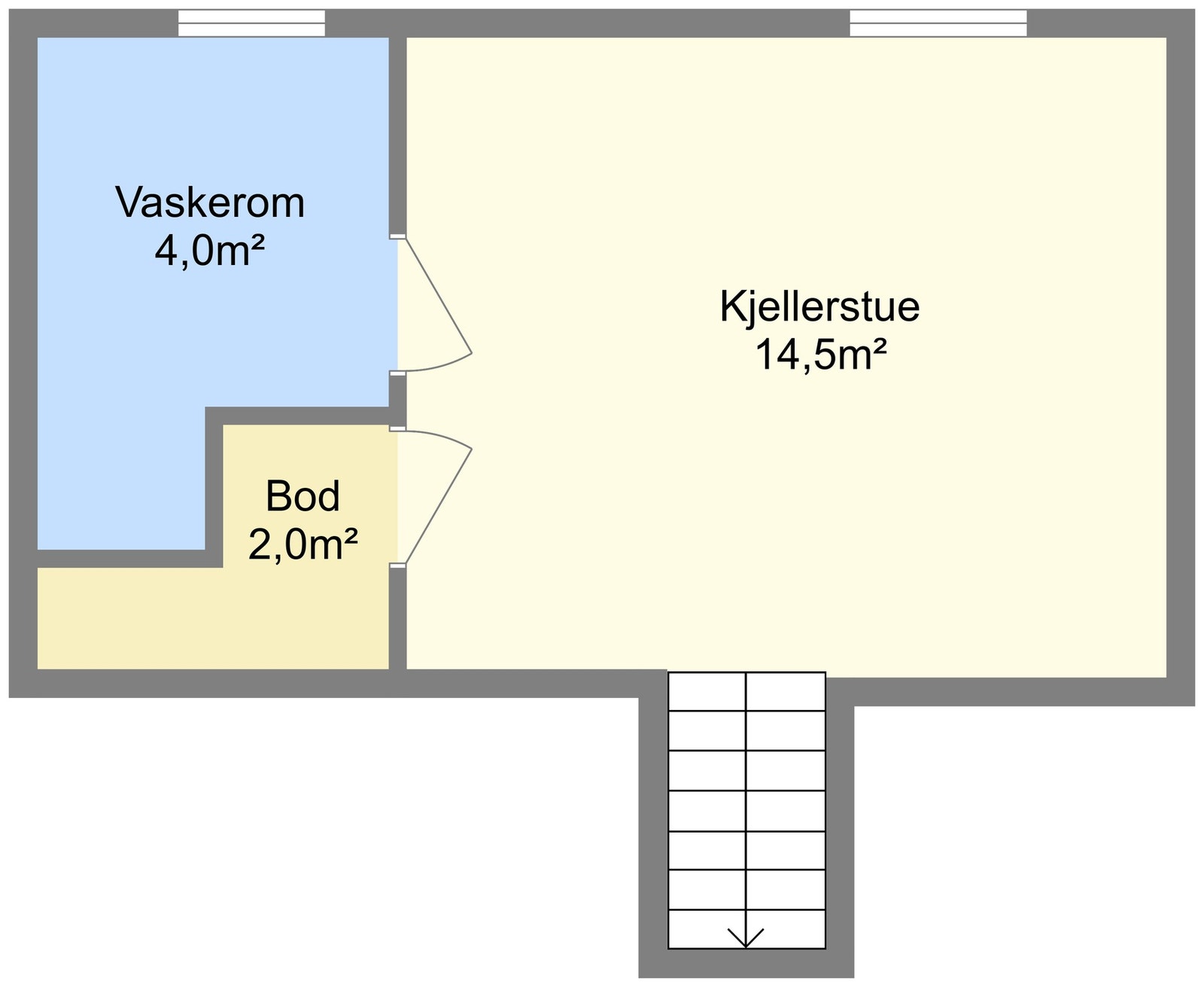 Planskisse med arealer. Galleribilde