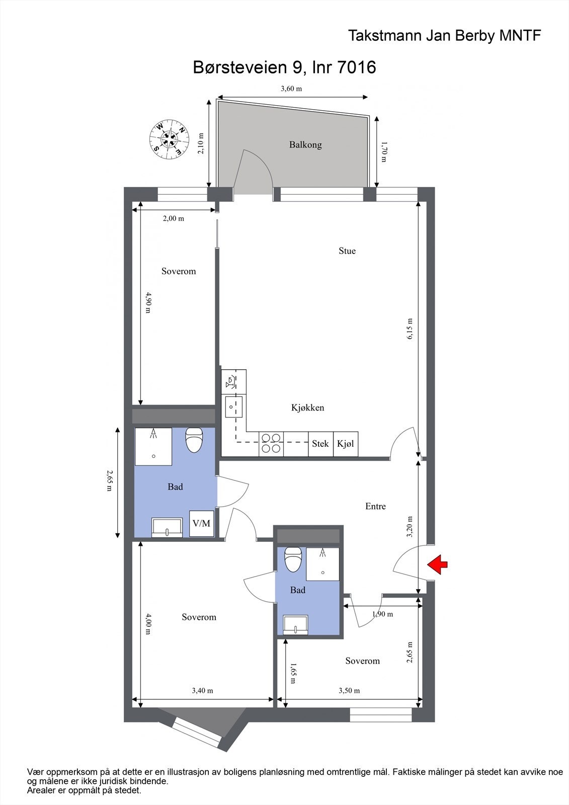 Planskisse. I tillegg disponerer leiligheten en kjellerbod på 8 kvm. Galleribilde