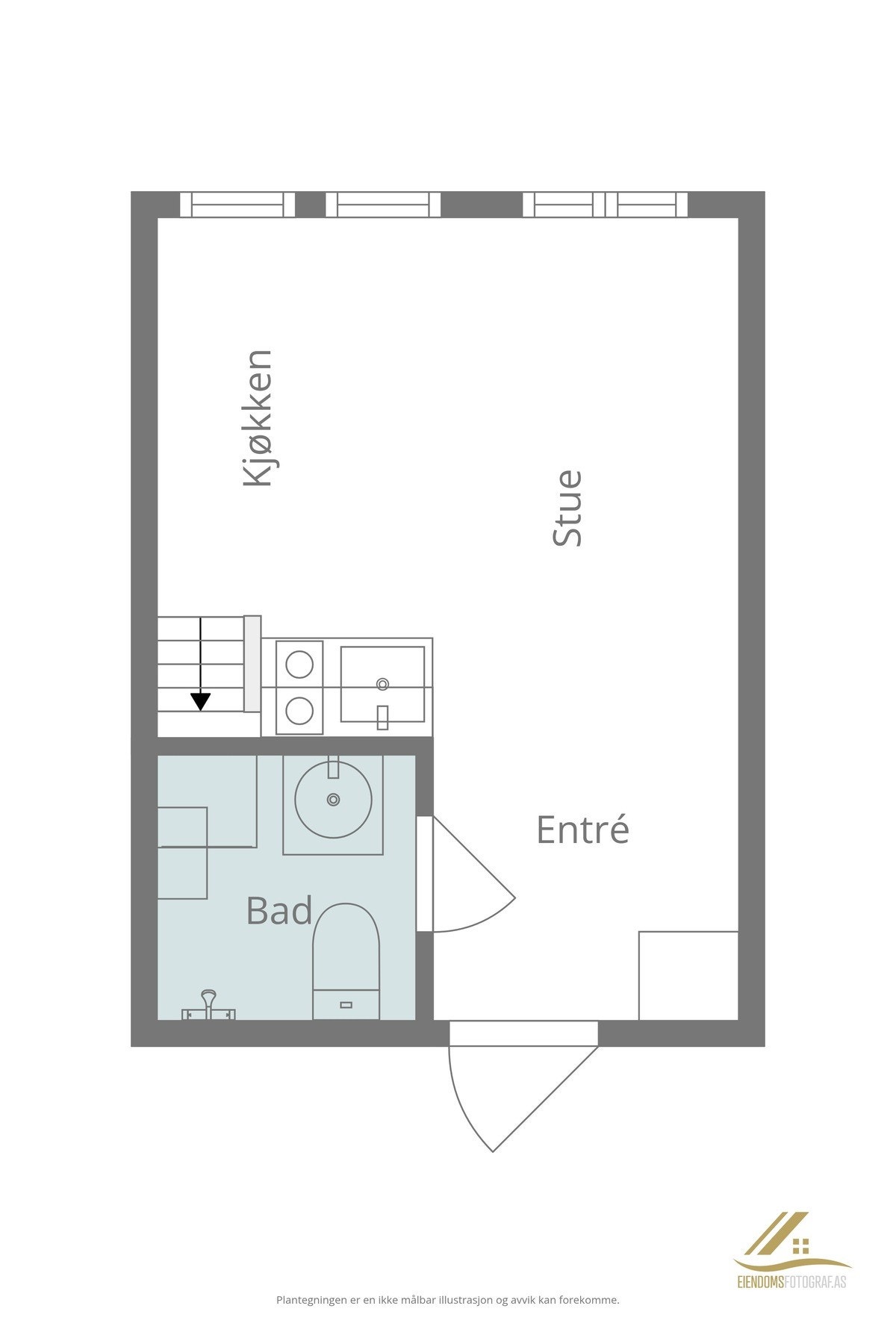 Planskisse 1. etasje. Galleribilde