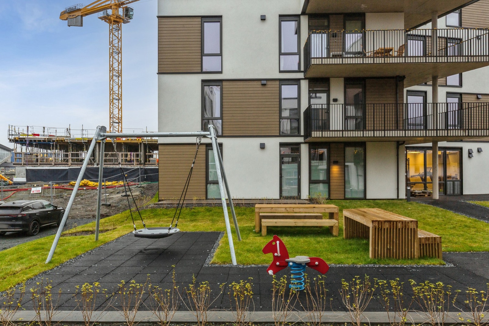 Det er flotte fellesarealer på uteområdene. Galleribilde