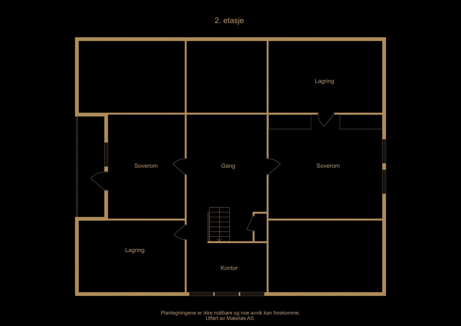 Plantegning 2. etasje - illustrasjon, avvik kan forekomme Galleribilde